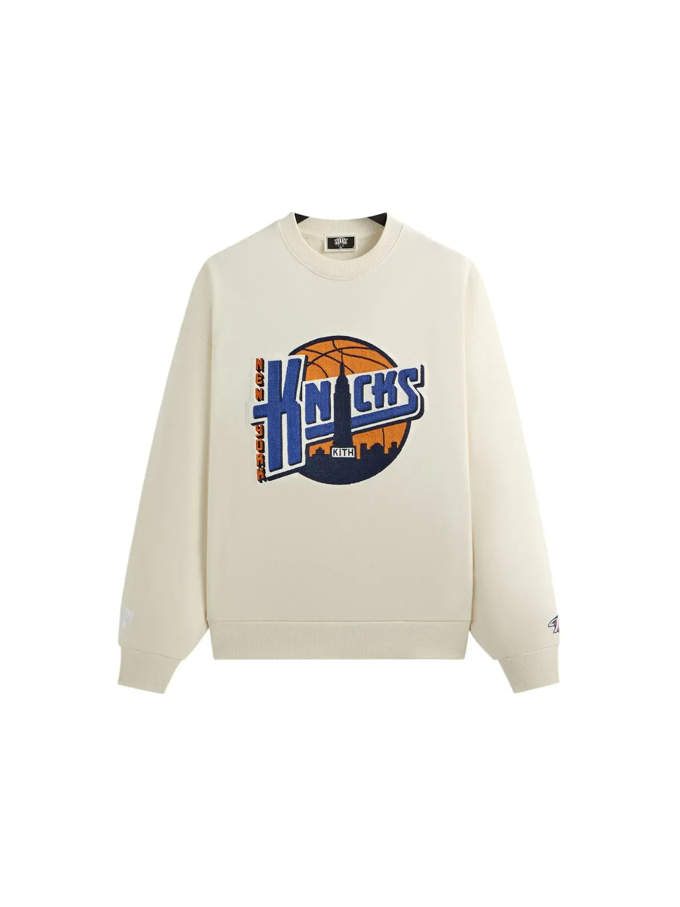 Мужской свитшот с принтом Kith x New York Knicks City Vintage Nelson Crewneck, Sandrift — изображение 1 из 2
