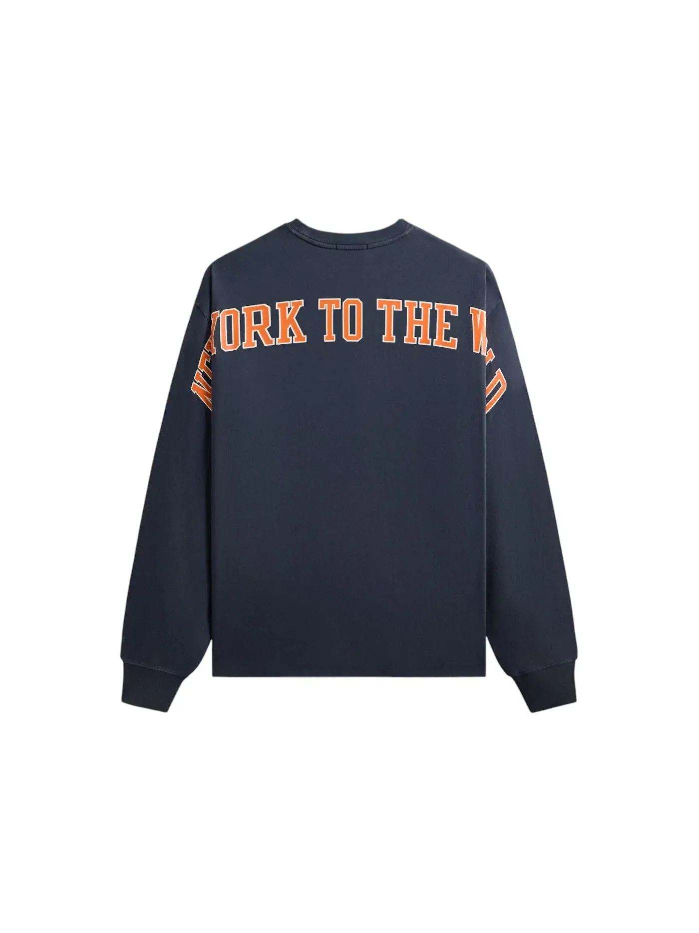 Мужская футболка с длинным рукавом с принтом Kith x New York Knicks Knickerbockers Quinn Vintage Tee Kith, ночной
