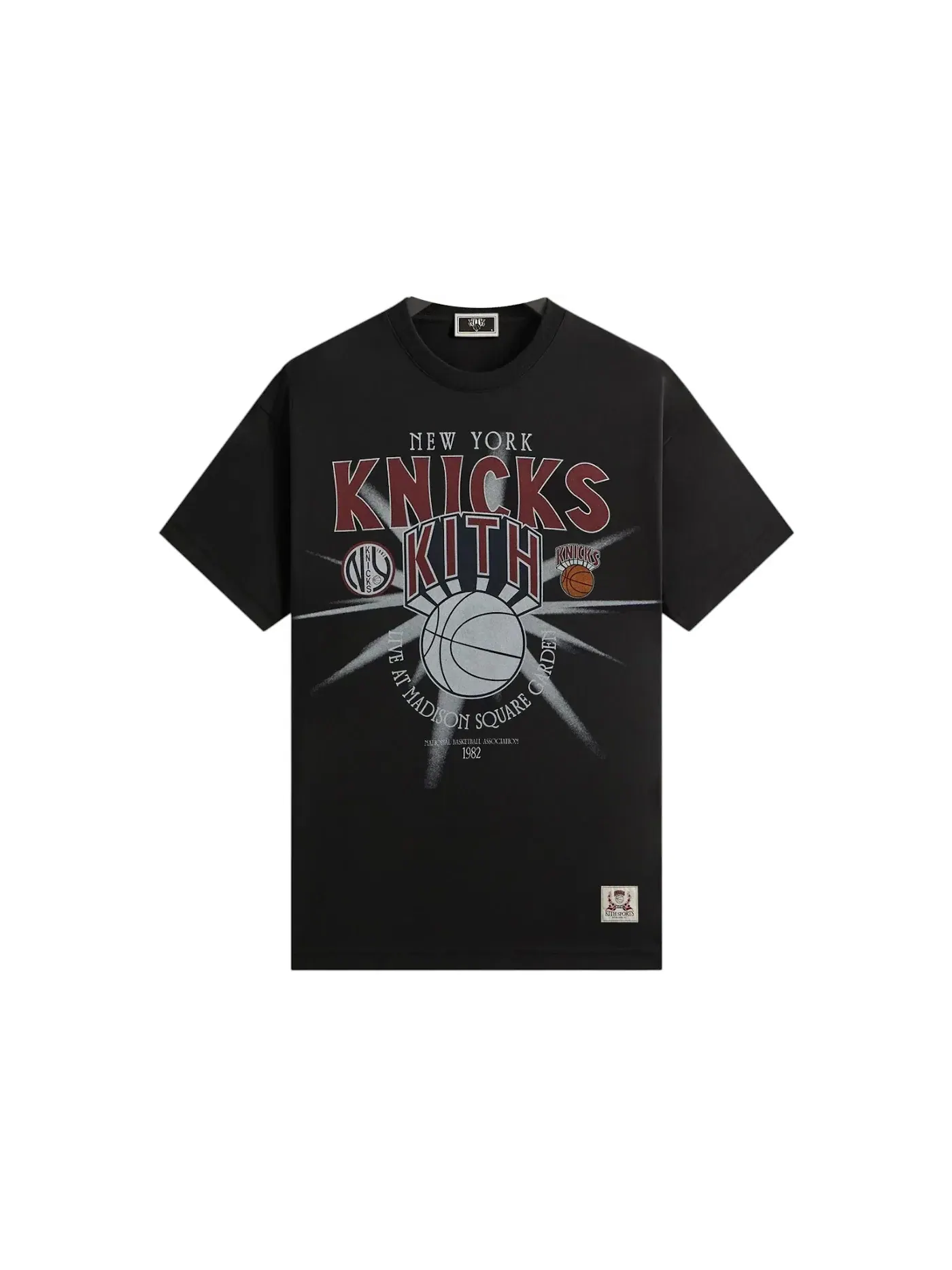 Мужская футболка с принтом Kith x New York Knicks Madison Square Garden Burst Jones Tee — изображение 1 из 2, черный