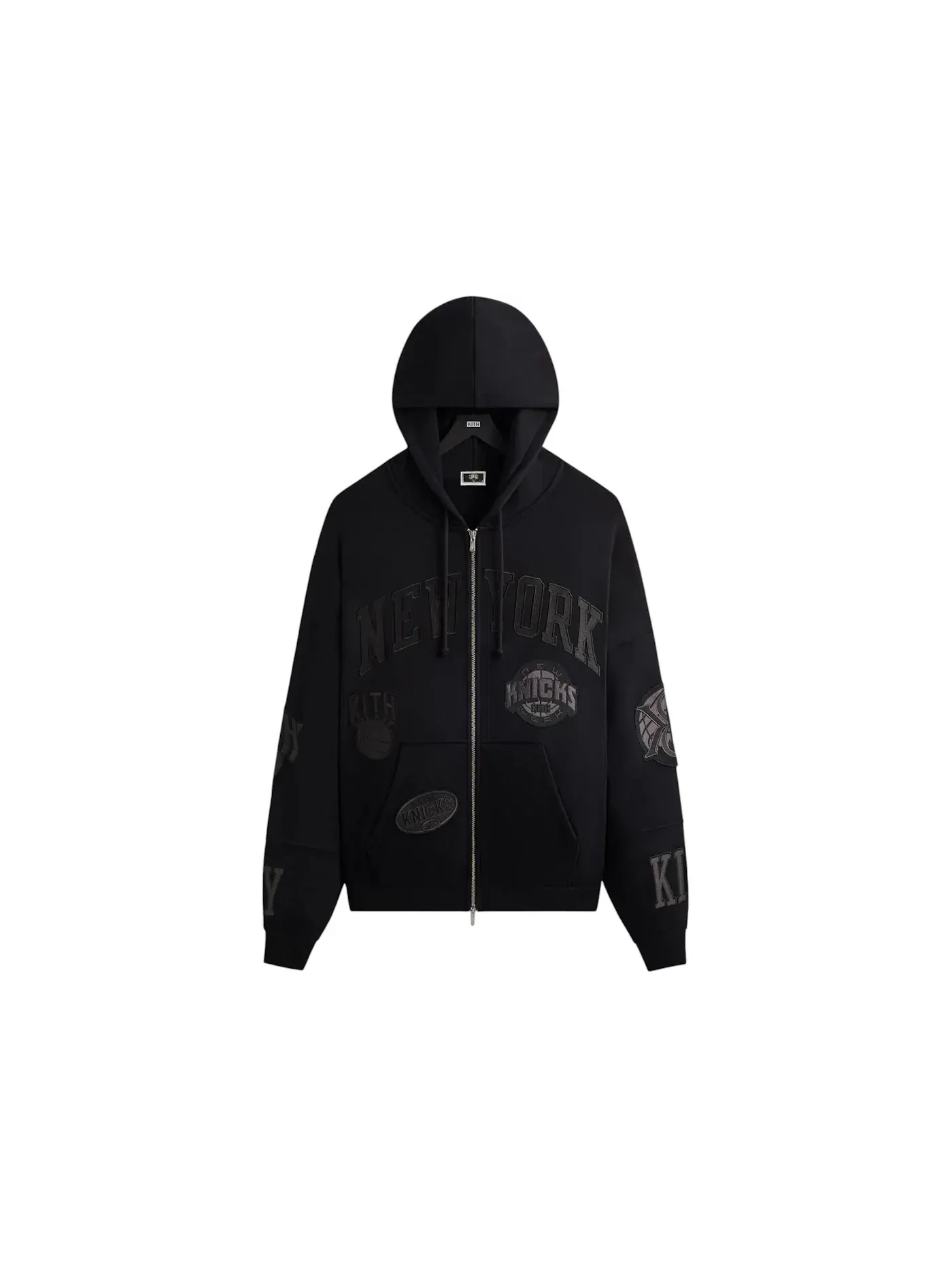 Мужской худи с принтом Kith x New York Knicks Mash Up Braxton Vintage Hoodie Kith — изображение 1 из 2, черный