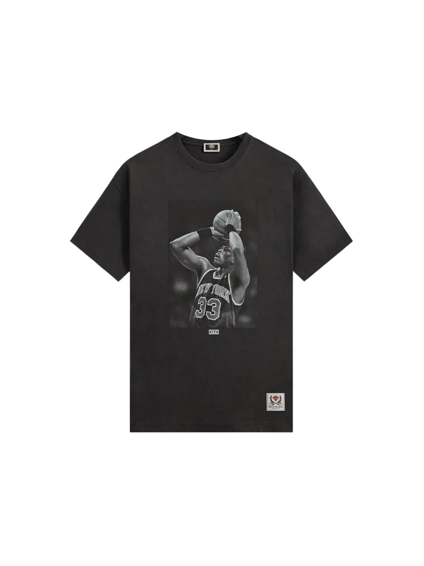 Мужская футболка с принтом Kith x New York Knicks Patrick Ewing Vintage Tee — изображение 1 из 2, черный
