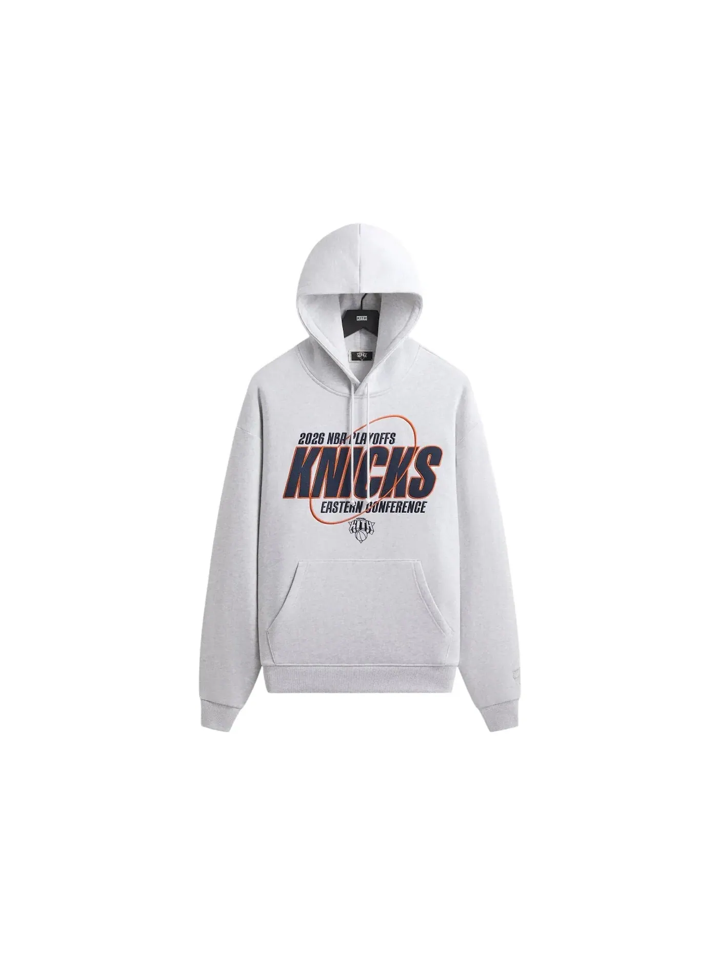 Мужской худи с принтом Kith x New York Knicks Playoffs Nelson Hoodie — изображение 1 из 2, светлый серый