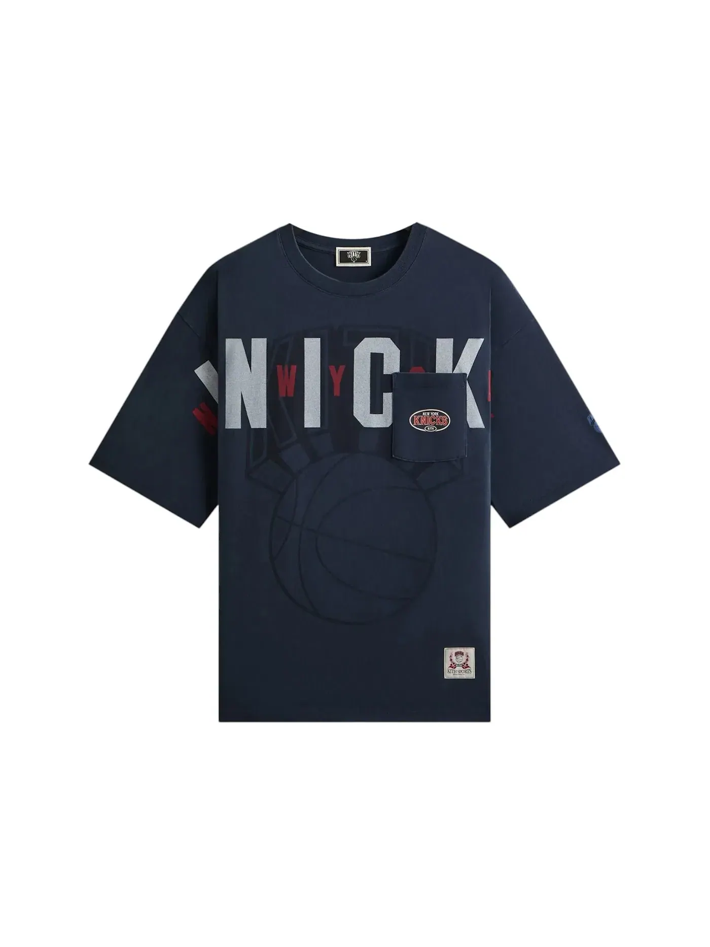 Мужская футболка с карманом Kith x New York Knicks Pocket Vintage Jones Tee — изображение 1 из 2, ночной