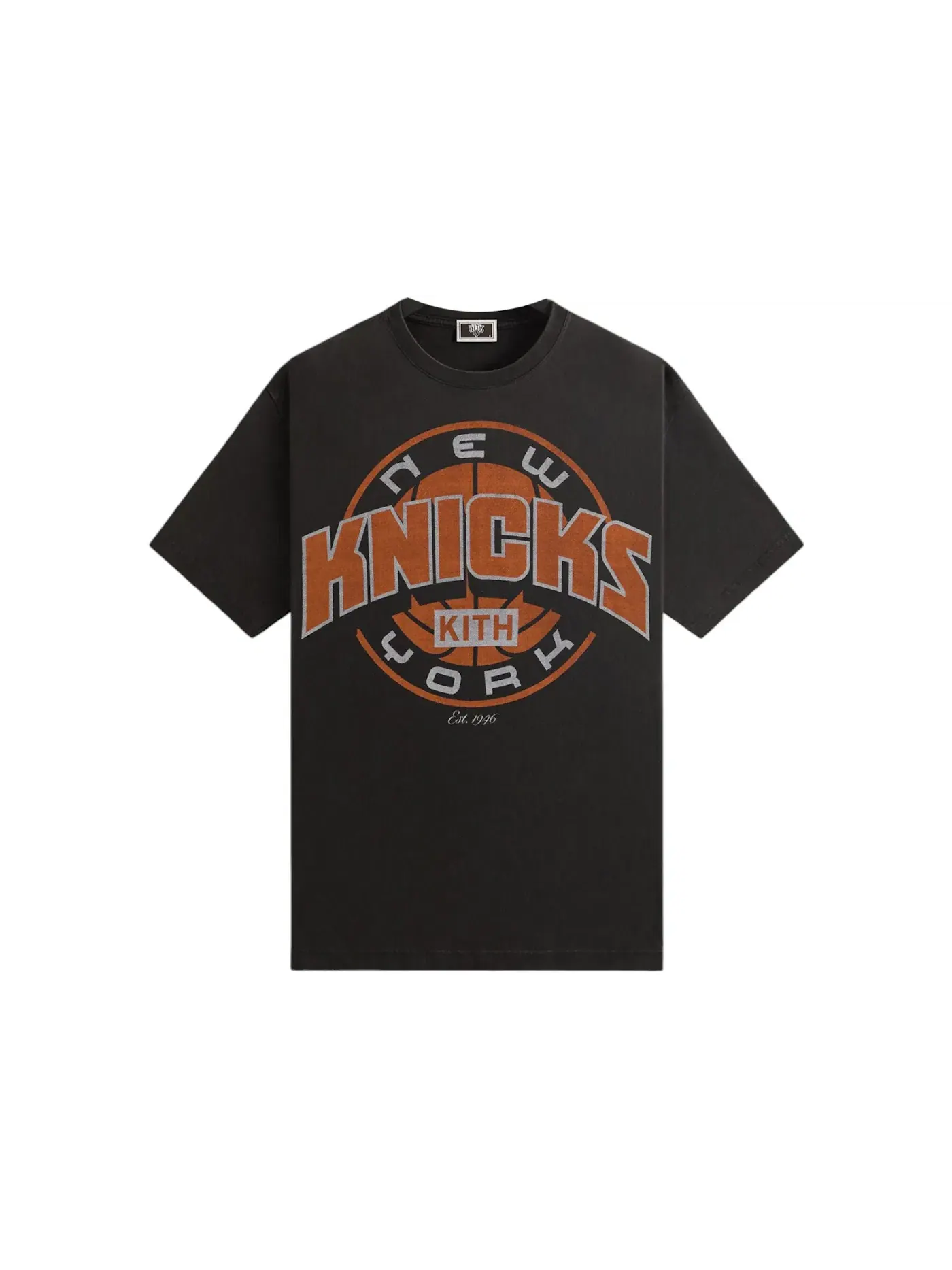 Мужская футболка с принтом Kith x New York Knicks Showtime Vintage Tee — изображение 1 из 2, черный