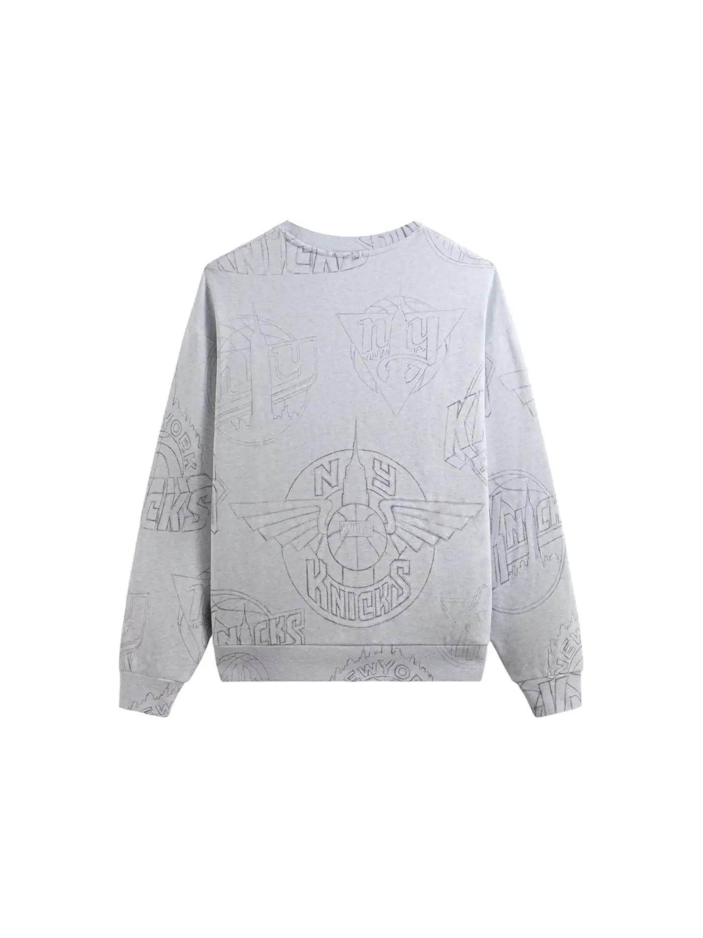 Мужской свитшот с принтом Kith x New York Knicks Sketched Vintage Nelson Crewneck Kith — изображение 2 из 2, светлый серый