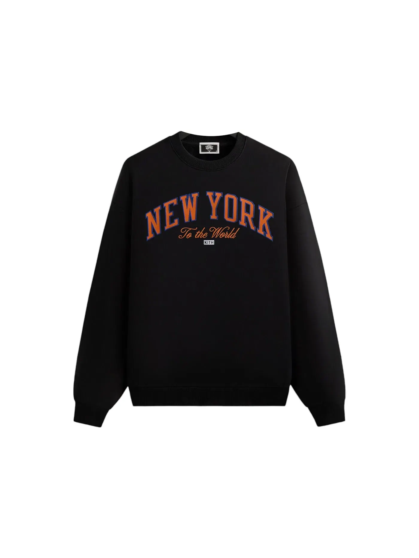 Мужской свитшот с принтом Kith x New York Knicks Vintage Nelson Crewneck — изображение 1 из 2, черный