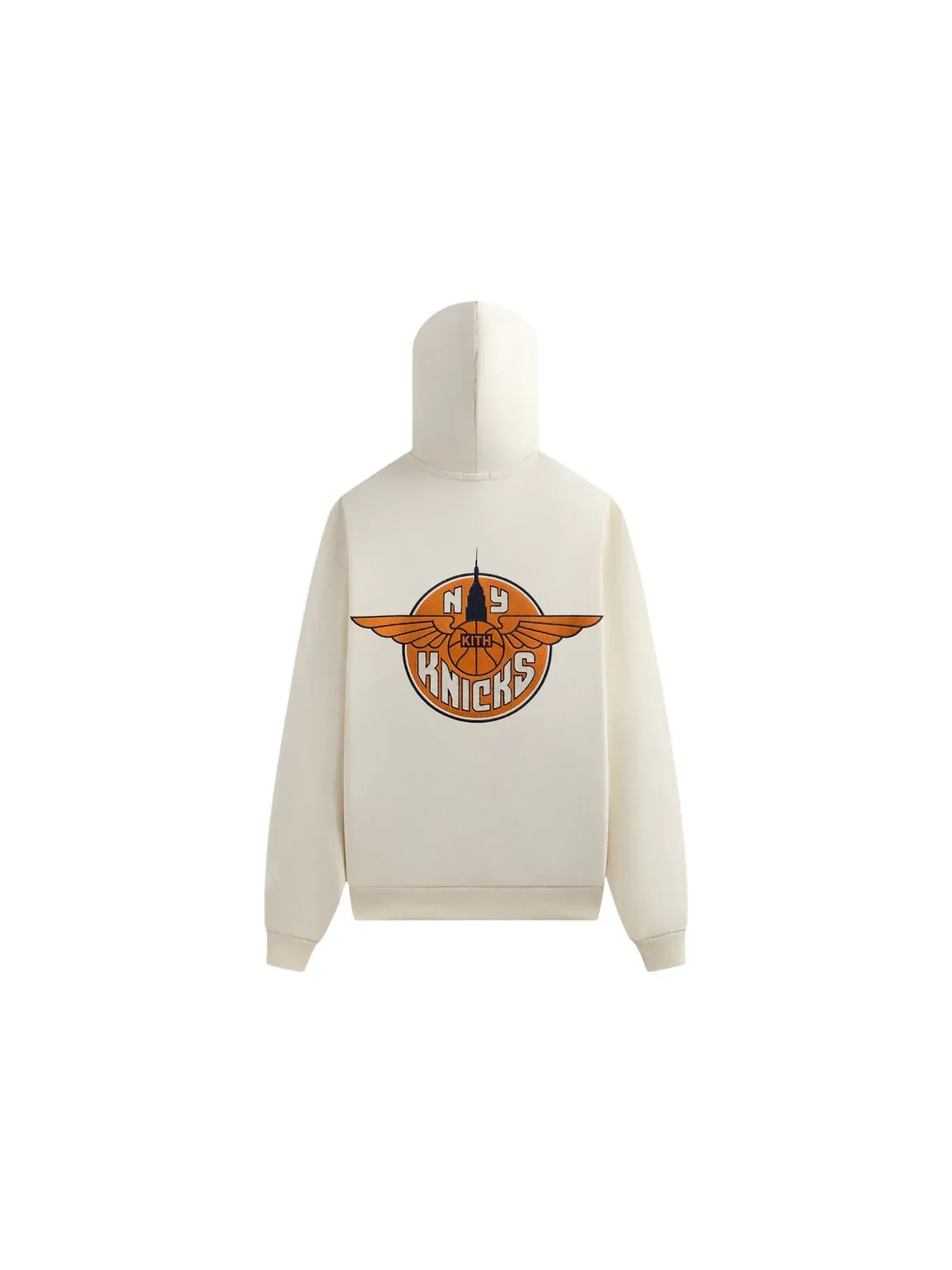 Мужская худи с принтом Kith x New York Knicks Wingman Vintage Nelson Hoodie, Sandrift — изображение 2 из 2
