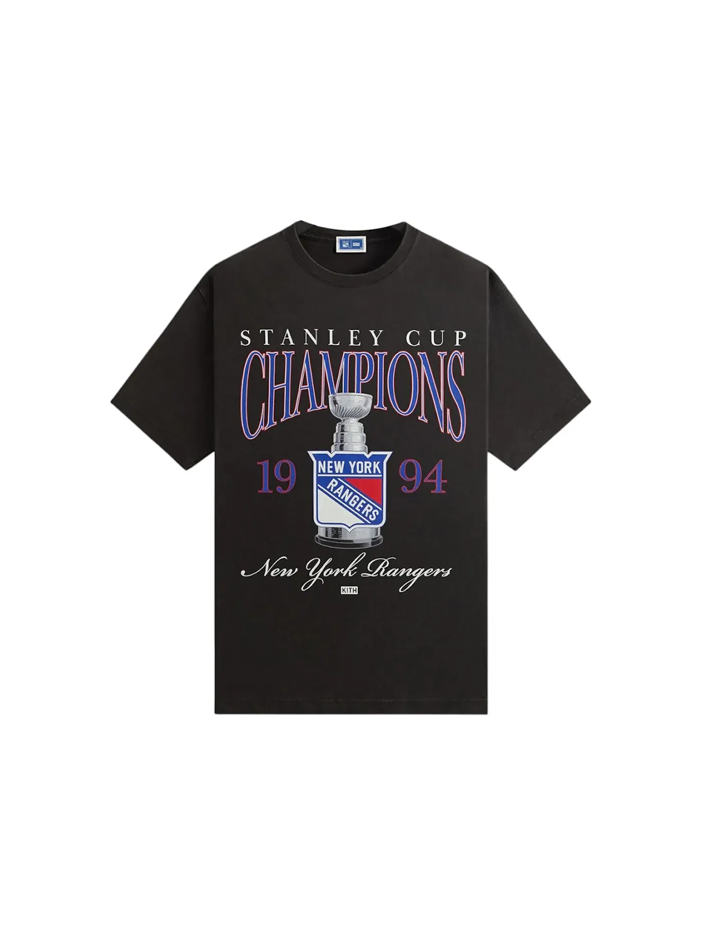 Мужская футболка с принтом Kith x New York Rangers Champion Vintage Tee Kith — изображение 1 из 2, черный