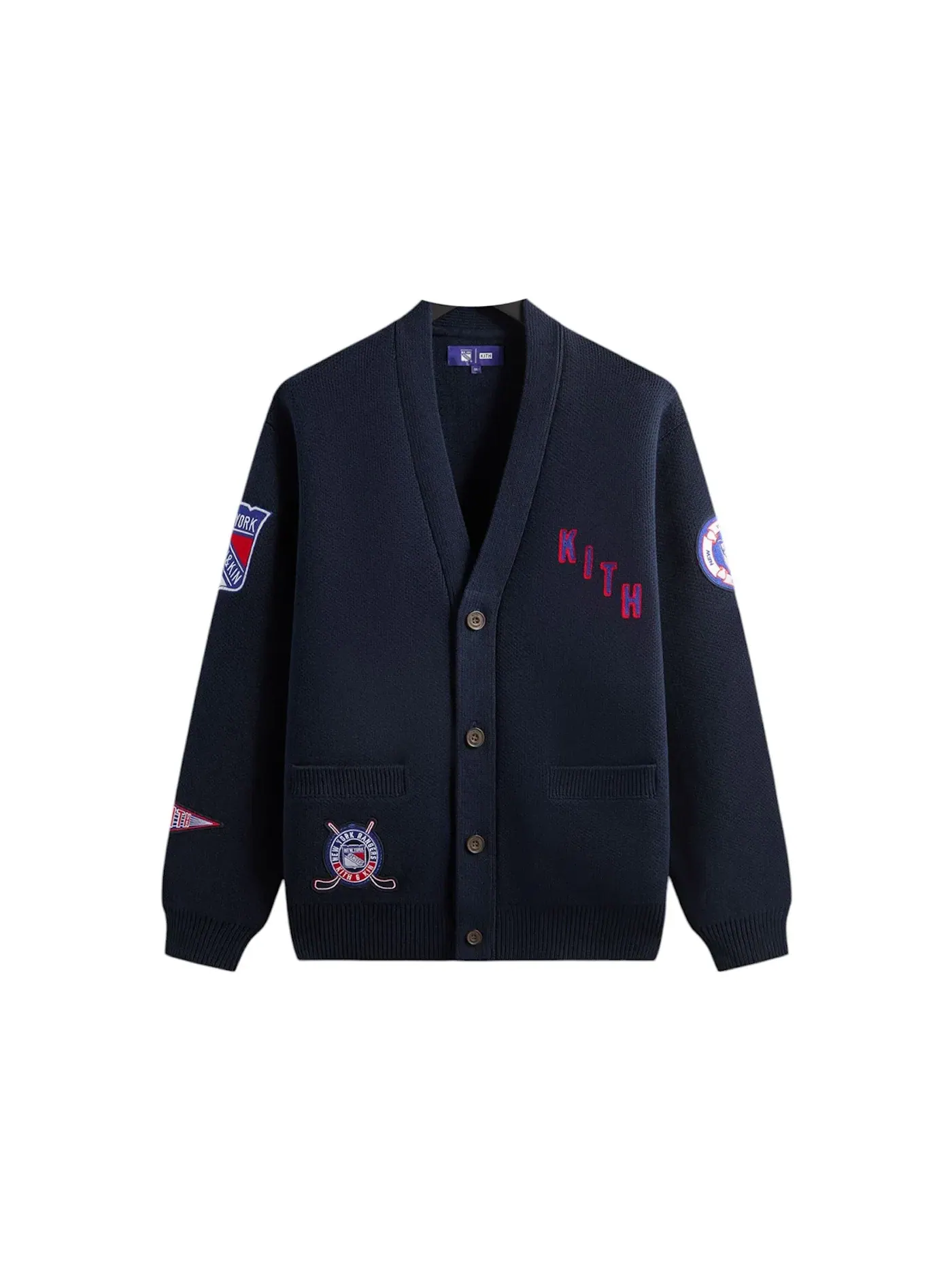 Мужской кардиган с длинным рукавом Kith x New York Rangers Cypress Cardigan — изображение 1 из 2, ночной