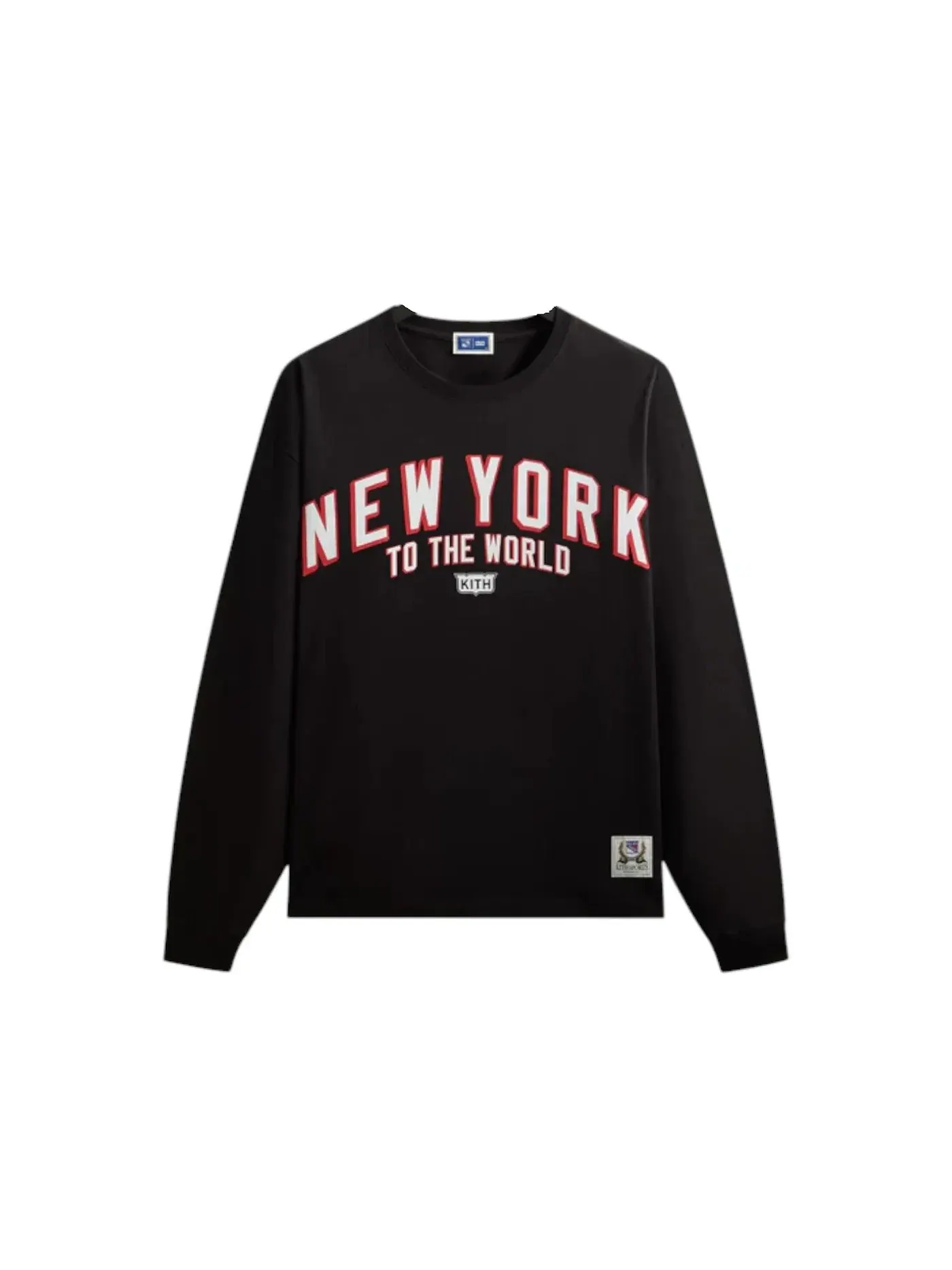 Мужская футболка с длинным рукавом Kith x New York Rangers New York Vintage LS Quinn Kith — изображение 1 из 2, черный