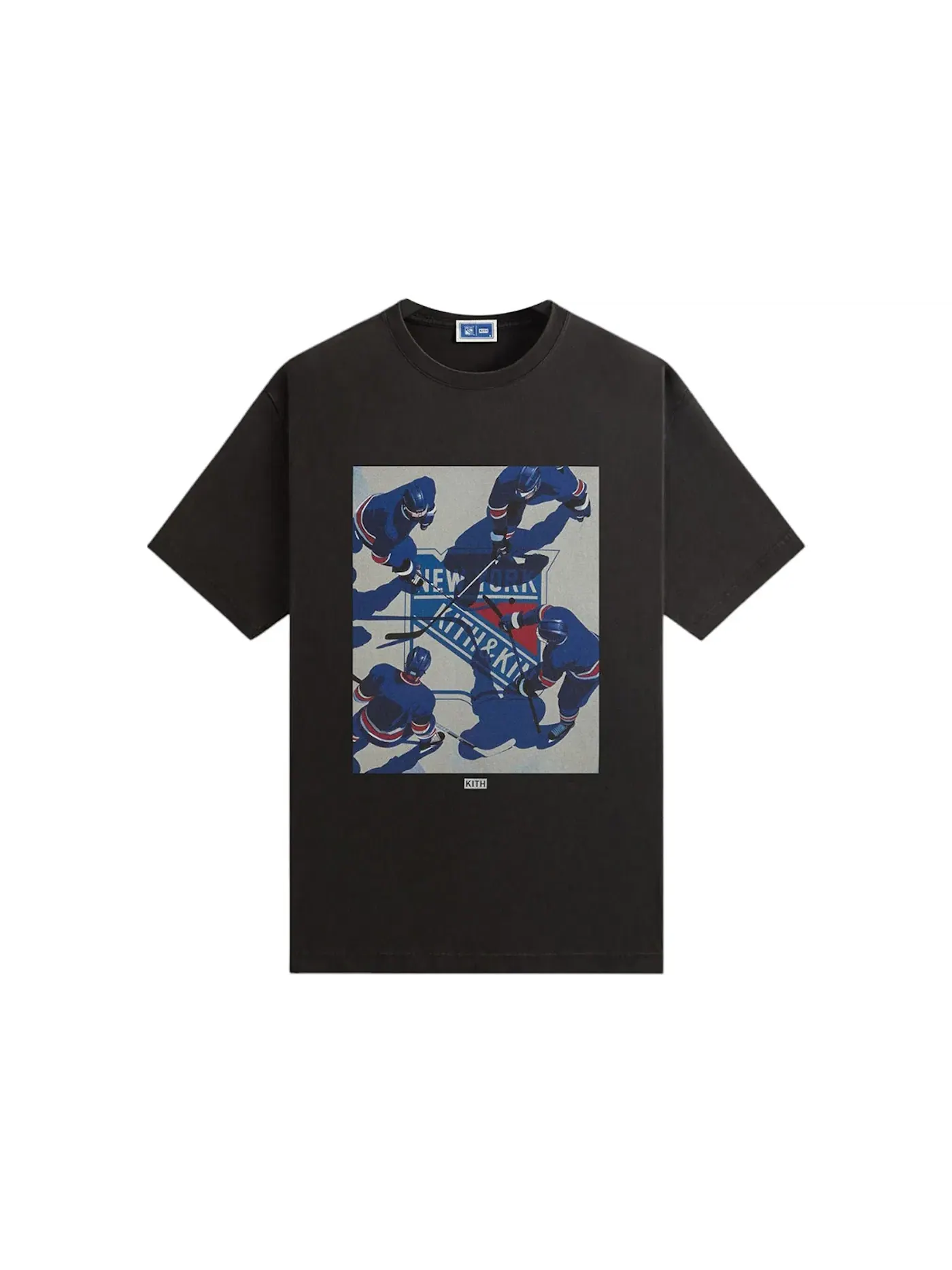 Мужская футболка с принтом Kith x New York Rangers On Ice Vintage Tee — изображение 1 из 2, черный