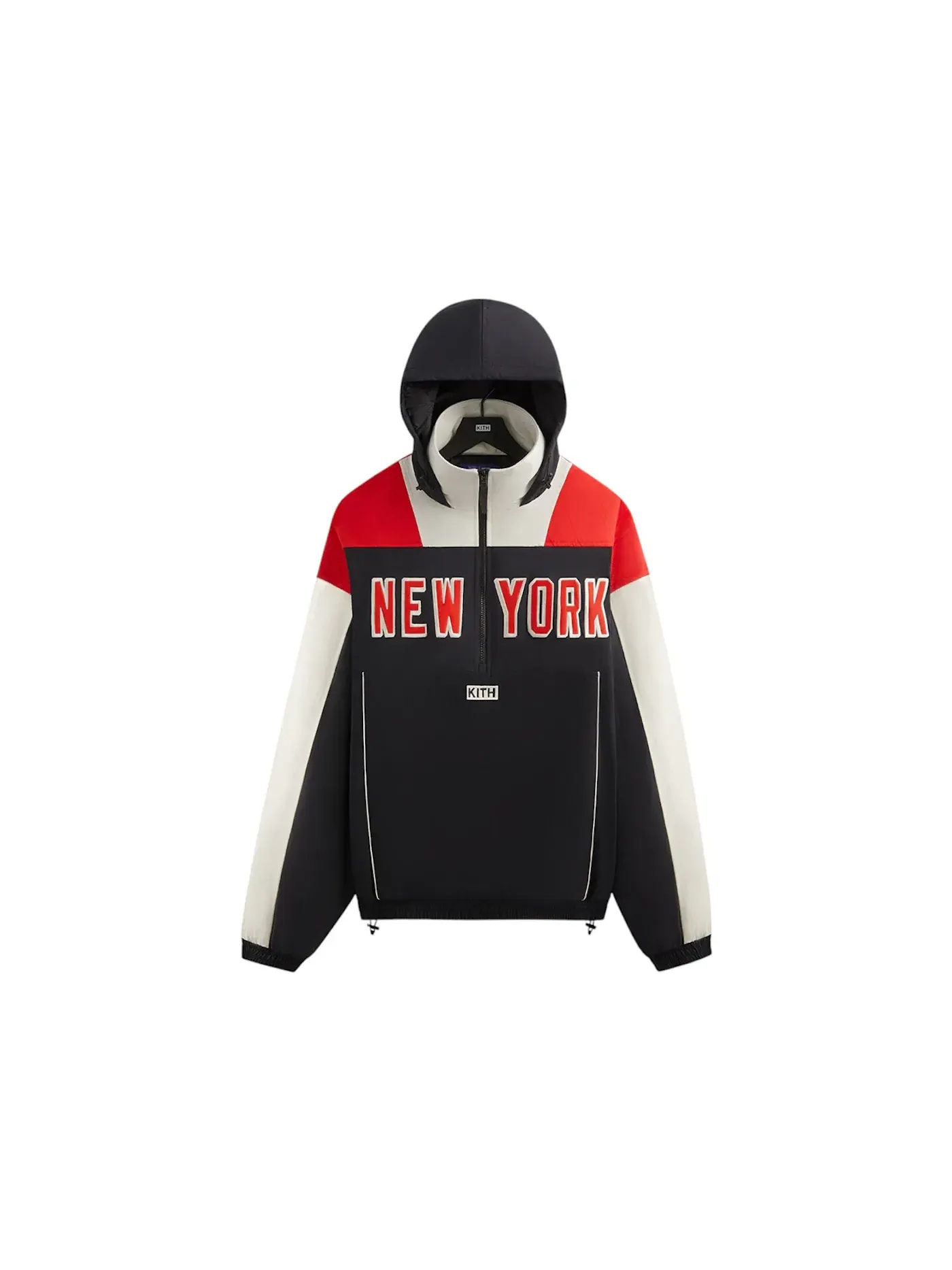 Мужская куртка-анорак с четверть-застежкой-молнией Kith Anorak — изображение 1 из 1, черный