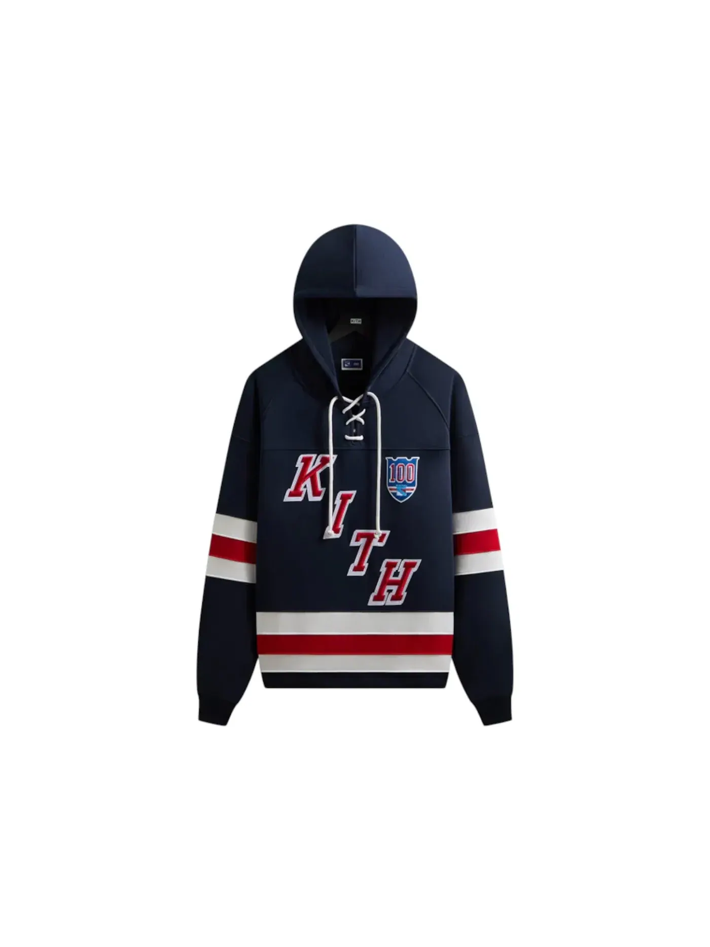 Мужская худи с принтом Kith x New York Rangers Retro Delk Hoodie Nocturnal Kith — изображение 1 из 2, ночной