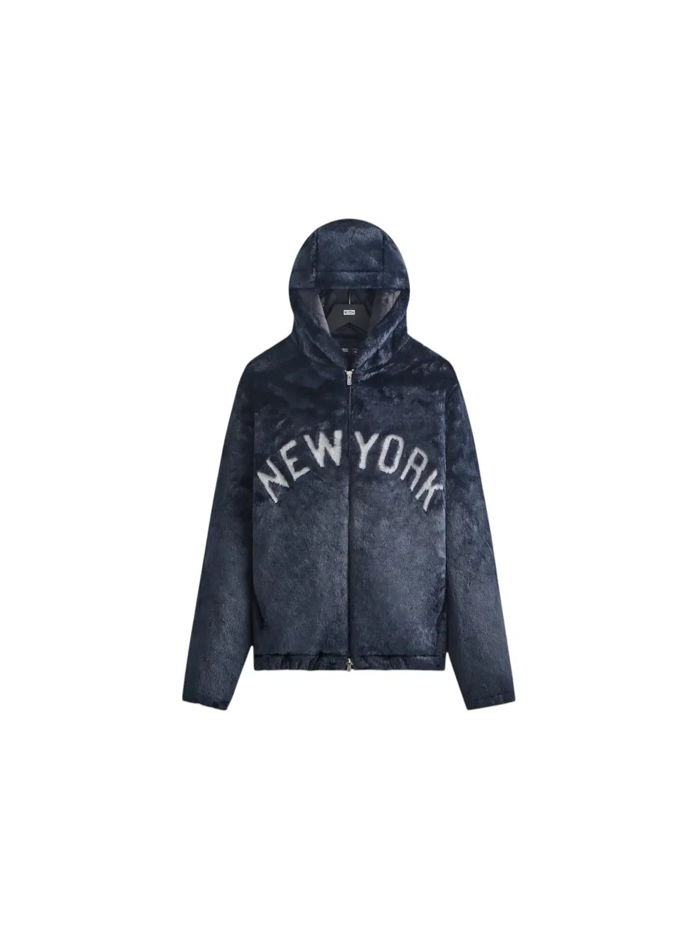 Мужской худи из искусственного меха Kith x New York Yankees Faux Fur Jacquard Jaysen Hoodie — изображение 1 из 2, ночной