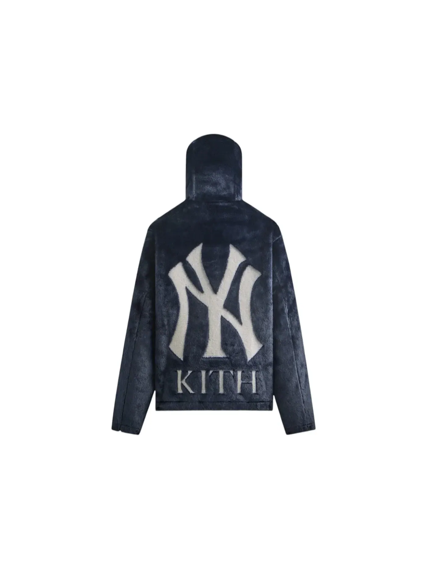 Мужской худи из искусственного меха Kith x New York Yankees Faux Fur Jacquard Jaysen Hoodie — изображение 2 из 2, ночной