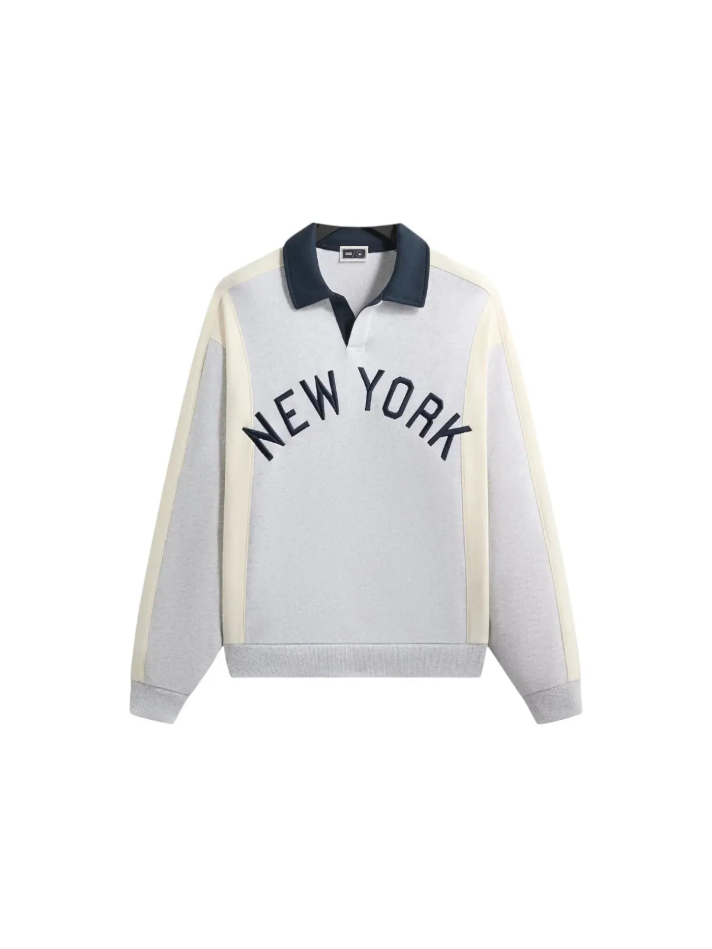 Мужская рубашка-регби с панелями Kith x New York Yankees Rugby — изображение 1 из 2, светлый серый