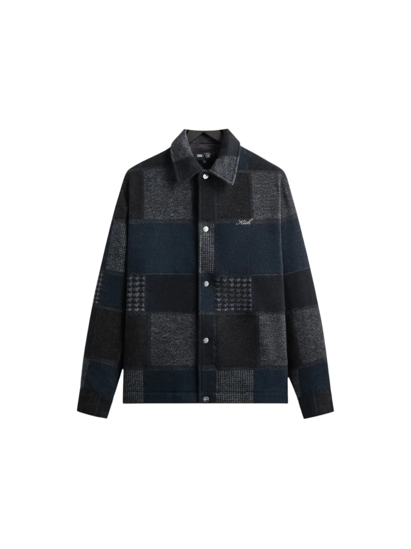 Мужская куртка-тренч из шерсти с принтом Patchwork Kith x New York Yankees — изображение 1 из 2, ночной