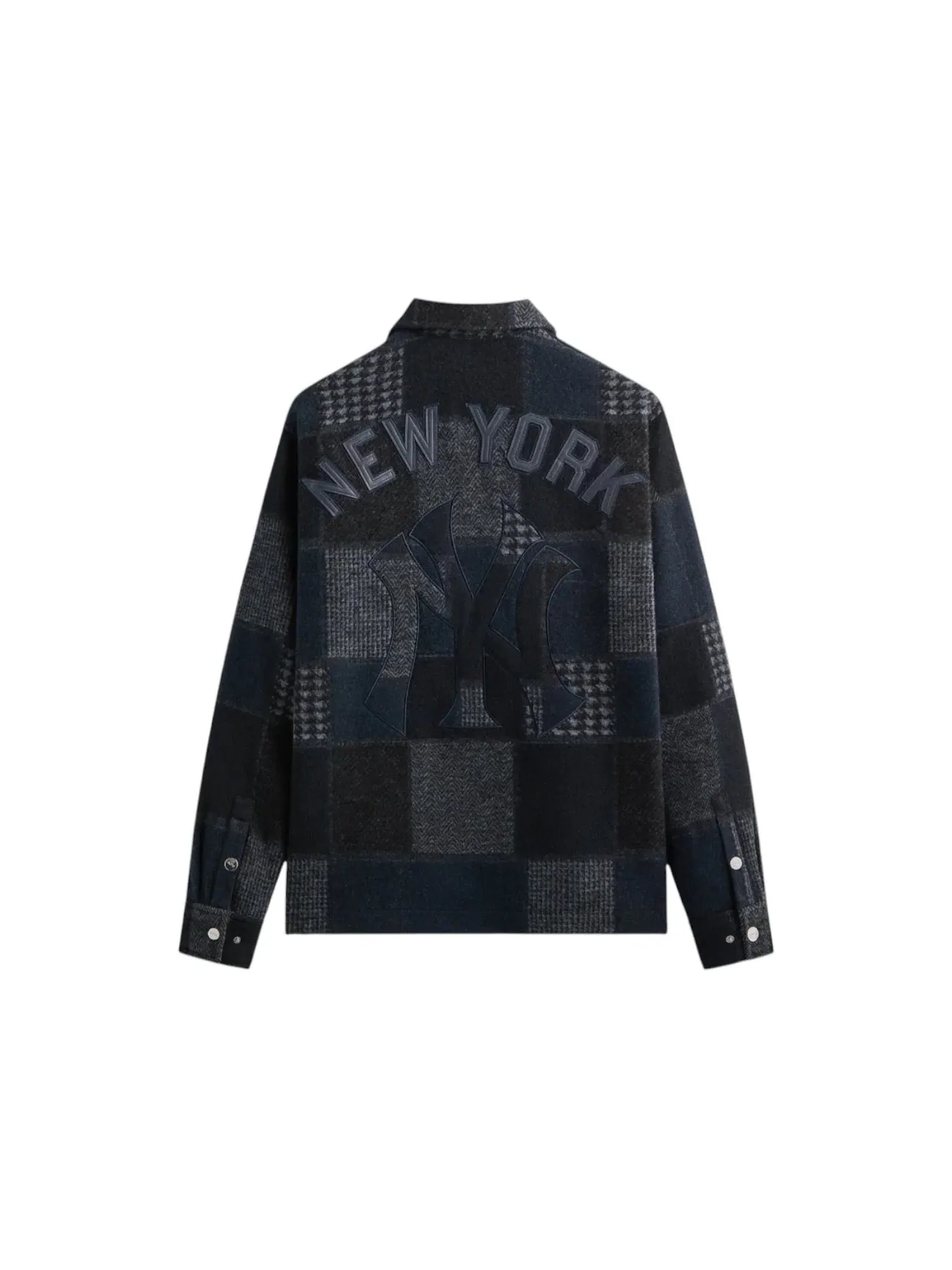 Мужская куртка-тренч из шерсти с принтом Patchwork Kith x New York Yankees — изображение 2 из 2, ночной