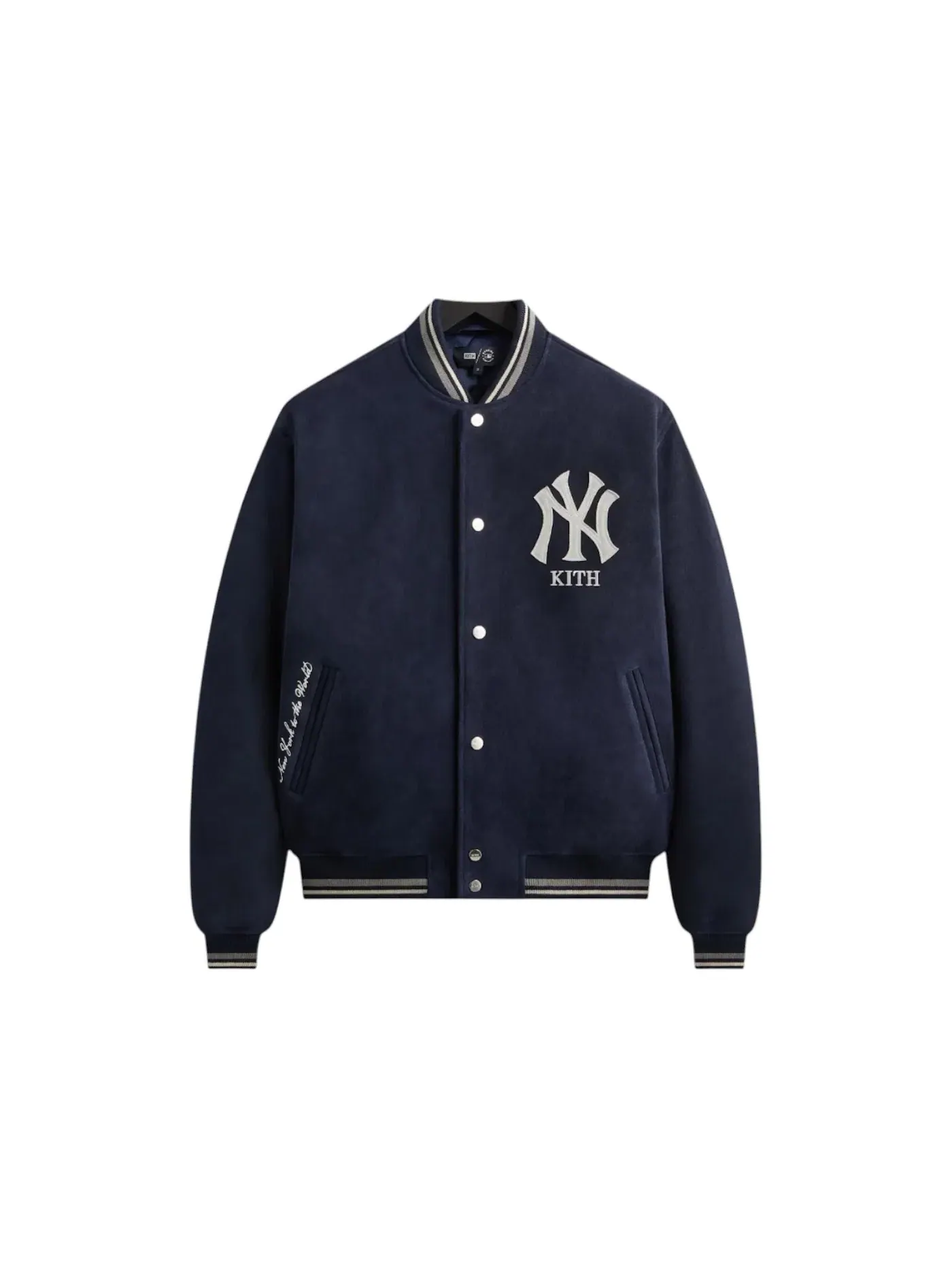 Мужская куртка-бомбер из замши Kith x New York Yankees Porter — изображение 1 из 2, ночной