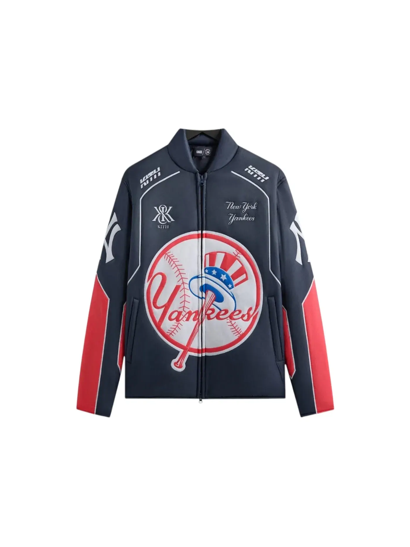 Мужская куртка-рубашка с принтом Kith x New York Yankees Zip Brixton Puffed Shirt Jacket Kith — изображение 1 из 2, ночной