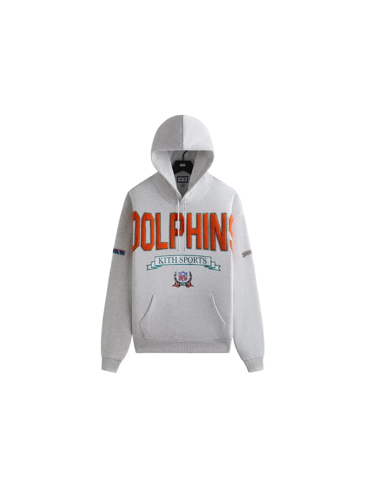 Мужской худи с принтом Kith x NFL 47 Dolphins Nelson Kith — изображение 1 из 2, светлый серый