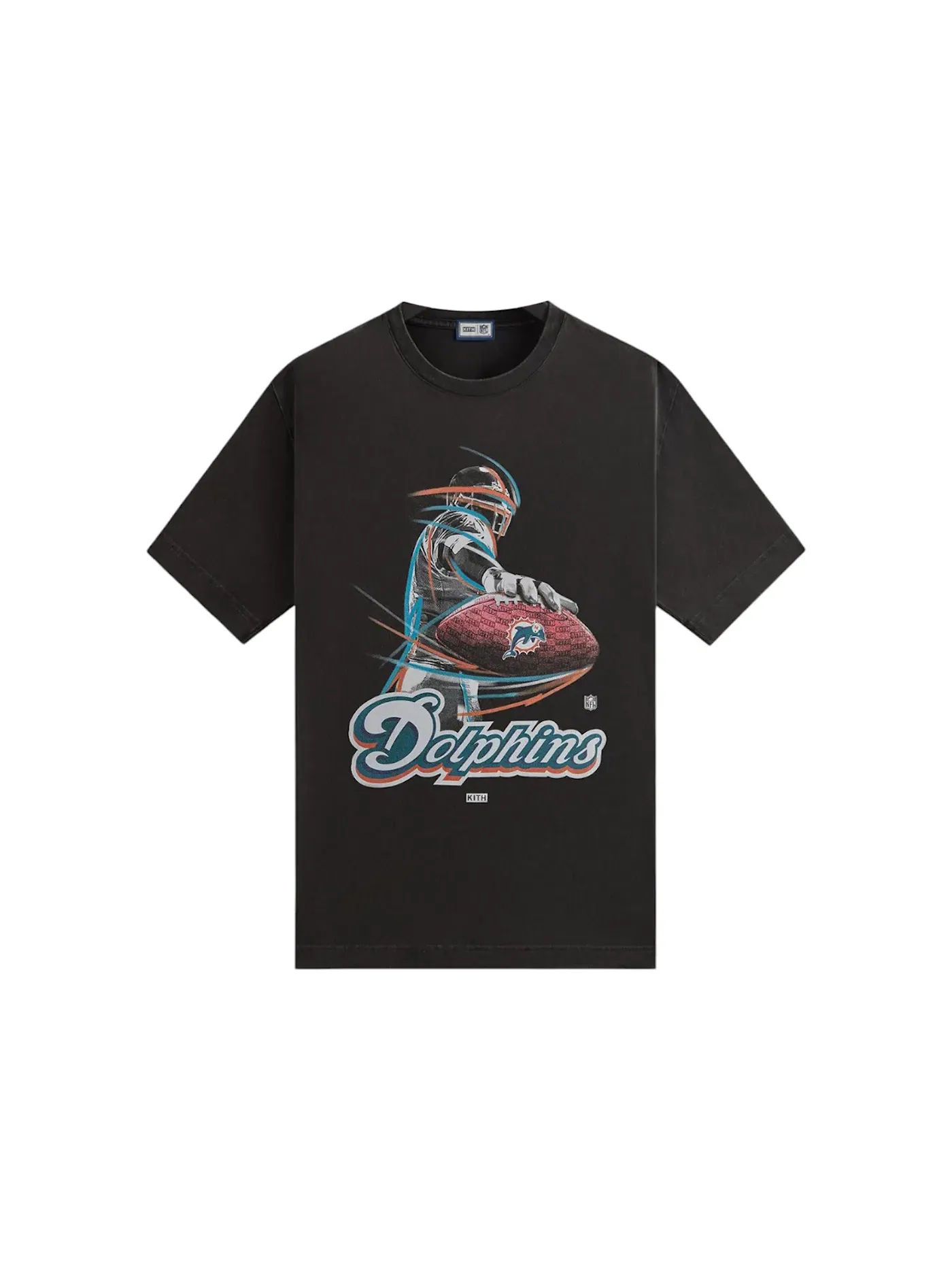 Мужская футболка с принтом Kith x NFL 47 Dolphins Vintage Tee Kith — изображение 1 из 2, черный