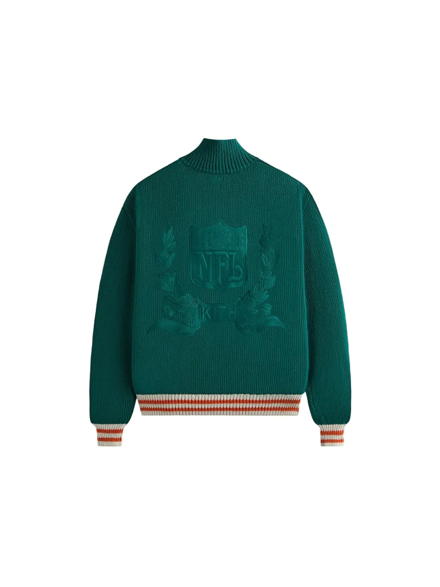 Мужская куртка с полной застежкой-молнией Kith x NFL 47 Dolphins Wyona Full Zip Sweater, Center — изображение 2 из 2