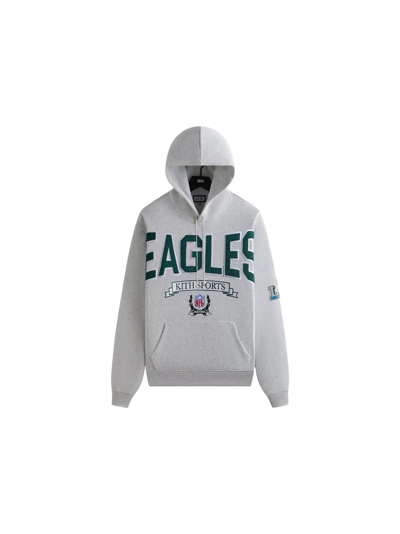 Мужской худи Kith x NFL 47 Eagles Nelson Hoodie — изображение 1 из 2, светлый серый