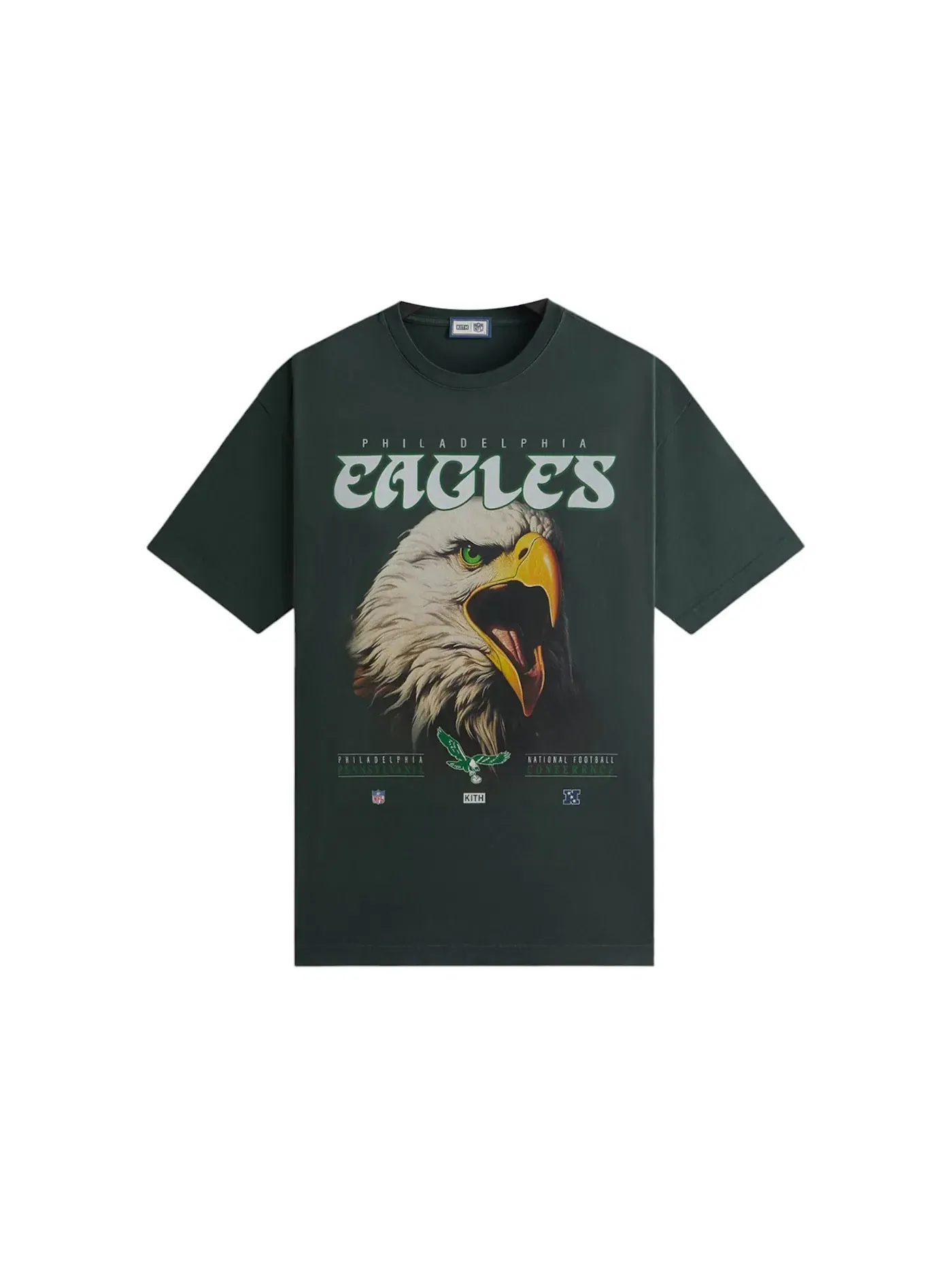 Мужская футболка с принтом Kith x NFL 47 Eagles Vintage Tee Stadium Kith, Stadium — изображение 1 из 2