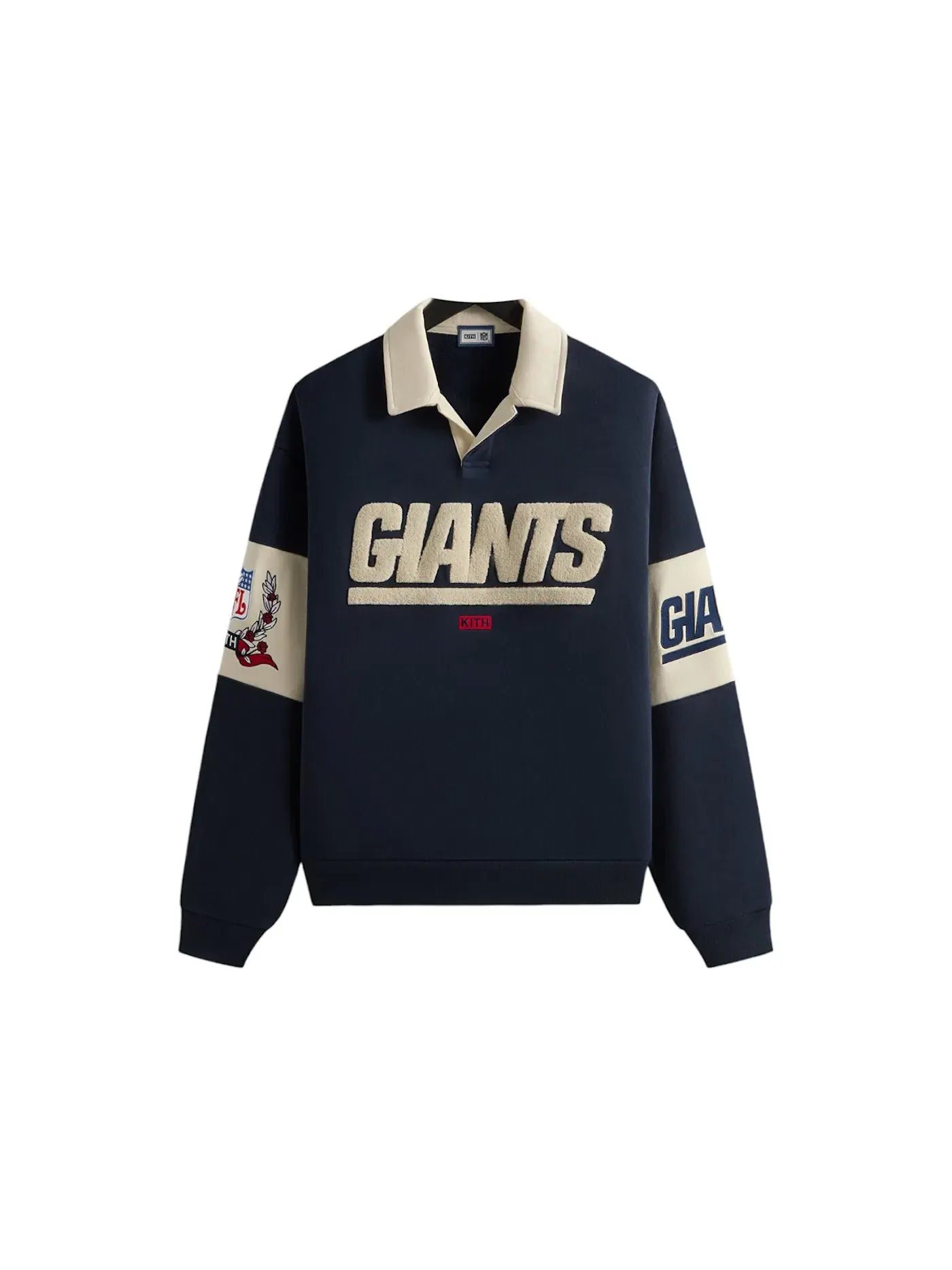 Мужской пуловер с воротником Kith x NFL 47 Giants Nelson Collared Pullover — изображение 1 из 2, ночной