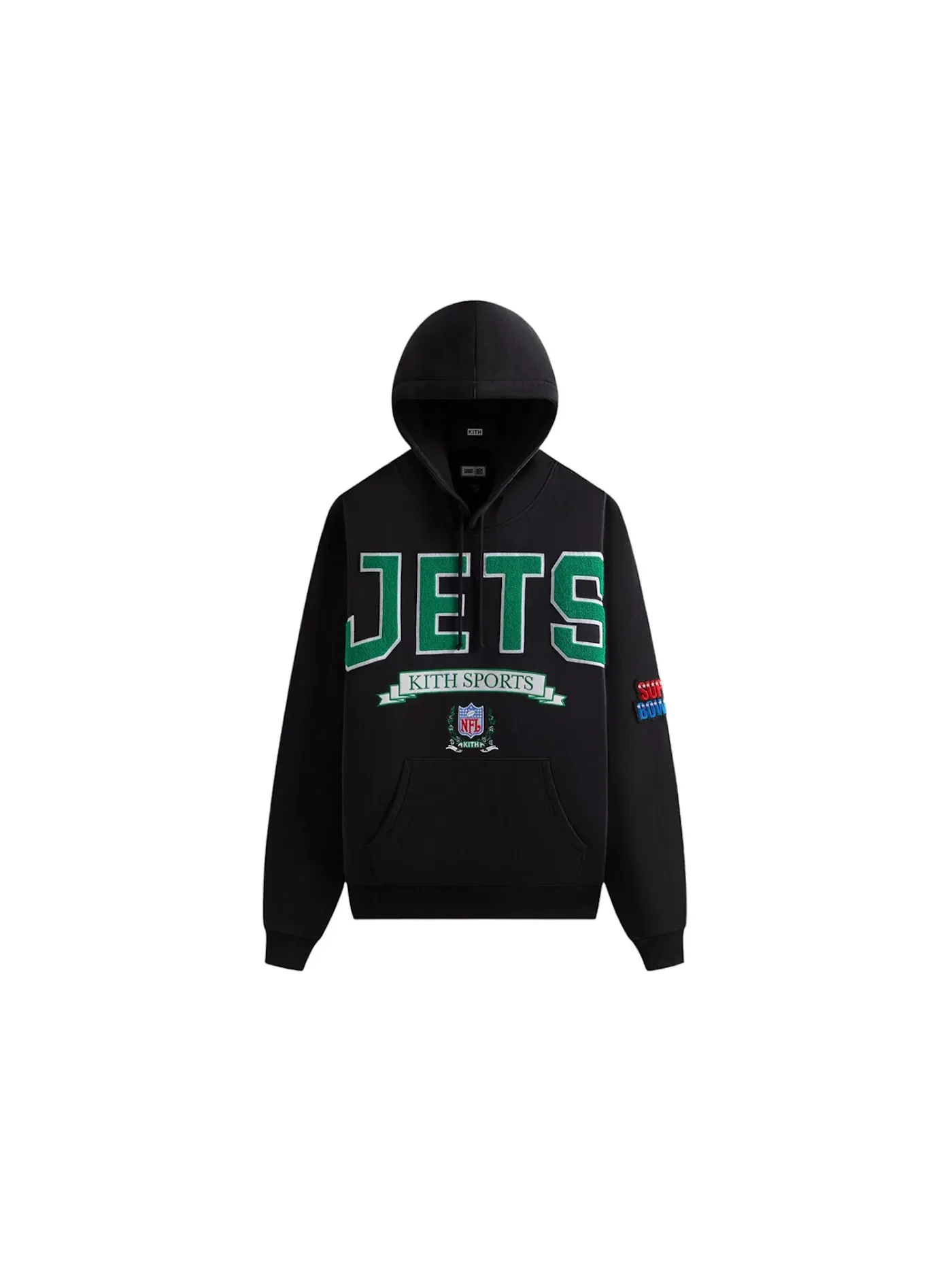 Мужской худи с принтом Kith x NFL 47 Jets Nelson Hoodie Kith — изображение 1 из 2, черный