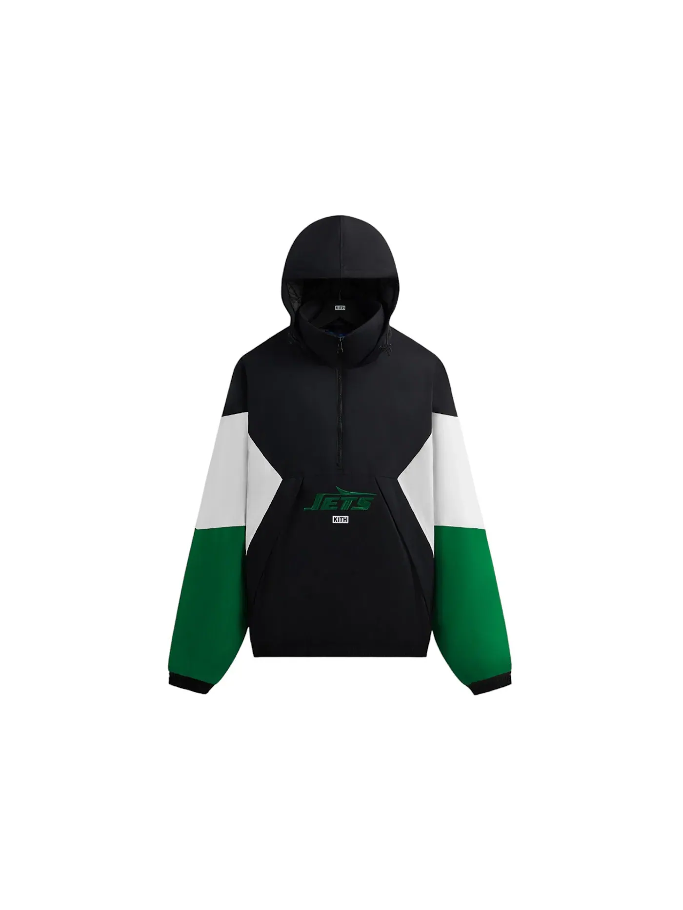 Мужская куртка-анарак с капюшоном Kith x NFL 47 Jets Quarter Zip Anorak With Hood Kith — изображение 1 из 2, черный