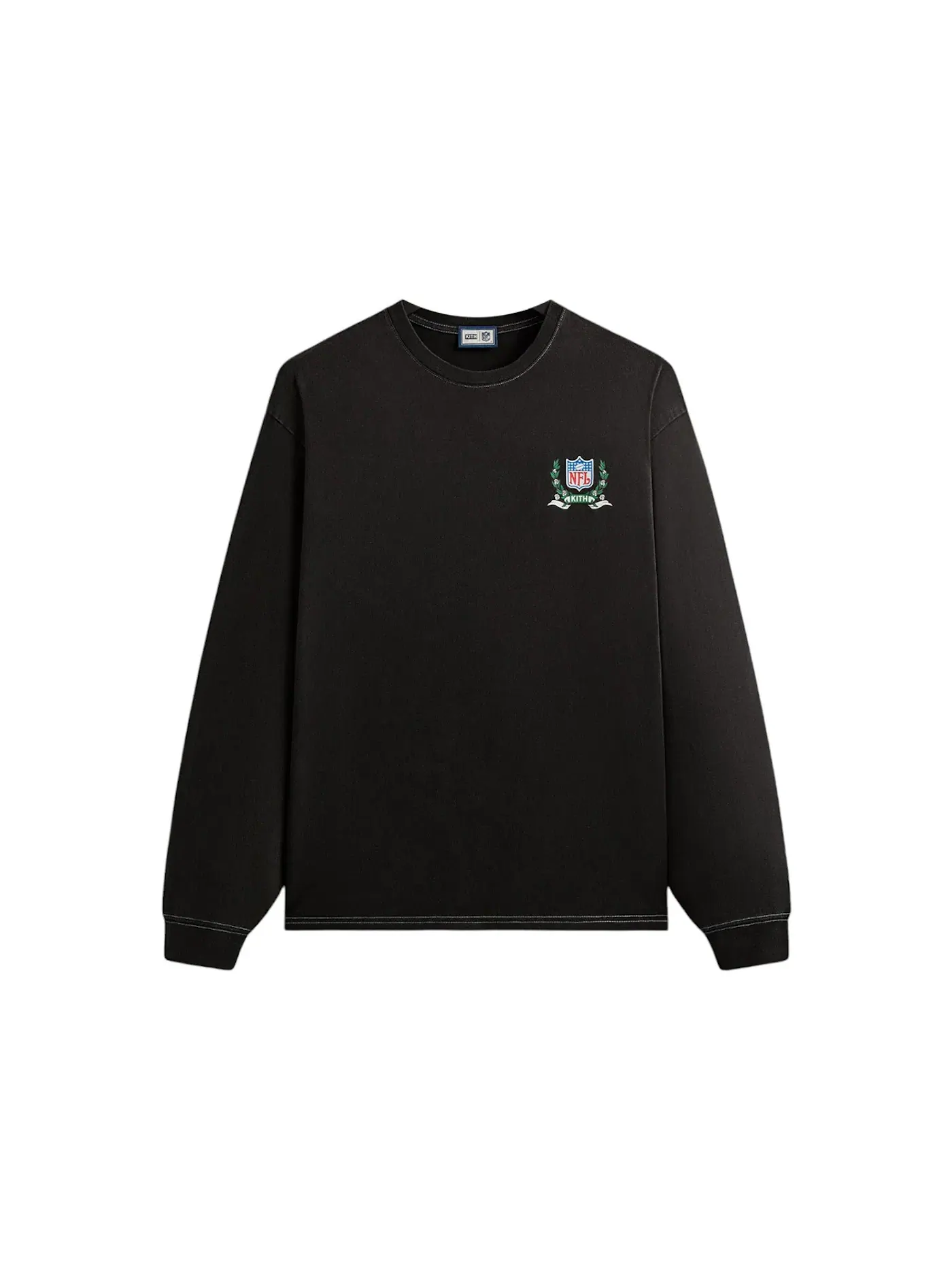 Мужская футболка с длинным рукавом Kith x NFL 47 Jets Vintage Long Sleeve Tee Kith — изображение 1 из 2, черный