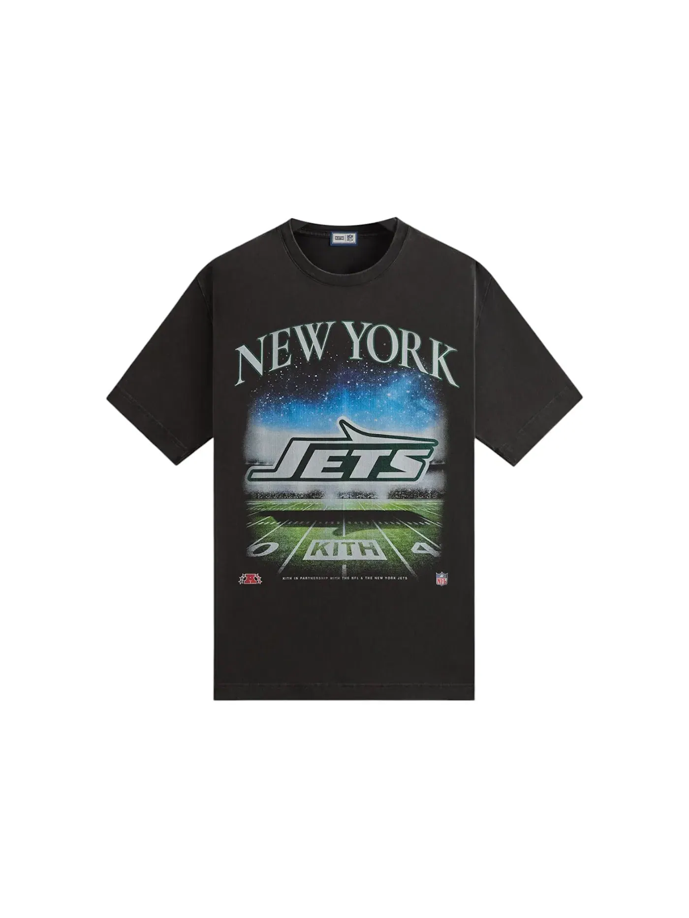 Мужская футболка с принтом Kith x NFL 47 Jets Vintage Tee Kith — изображение 1 из 2, черный