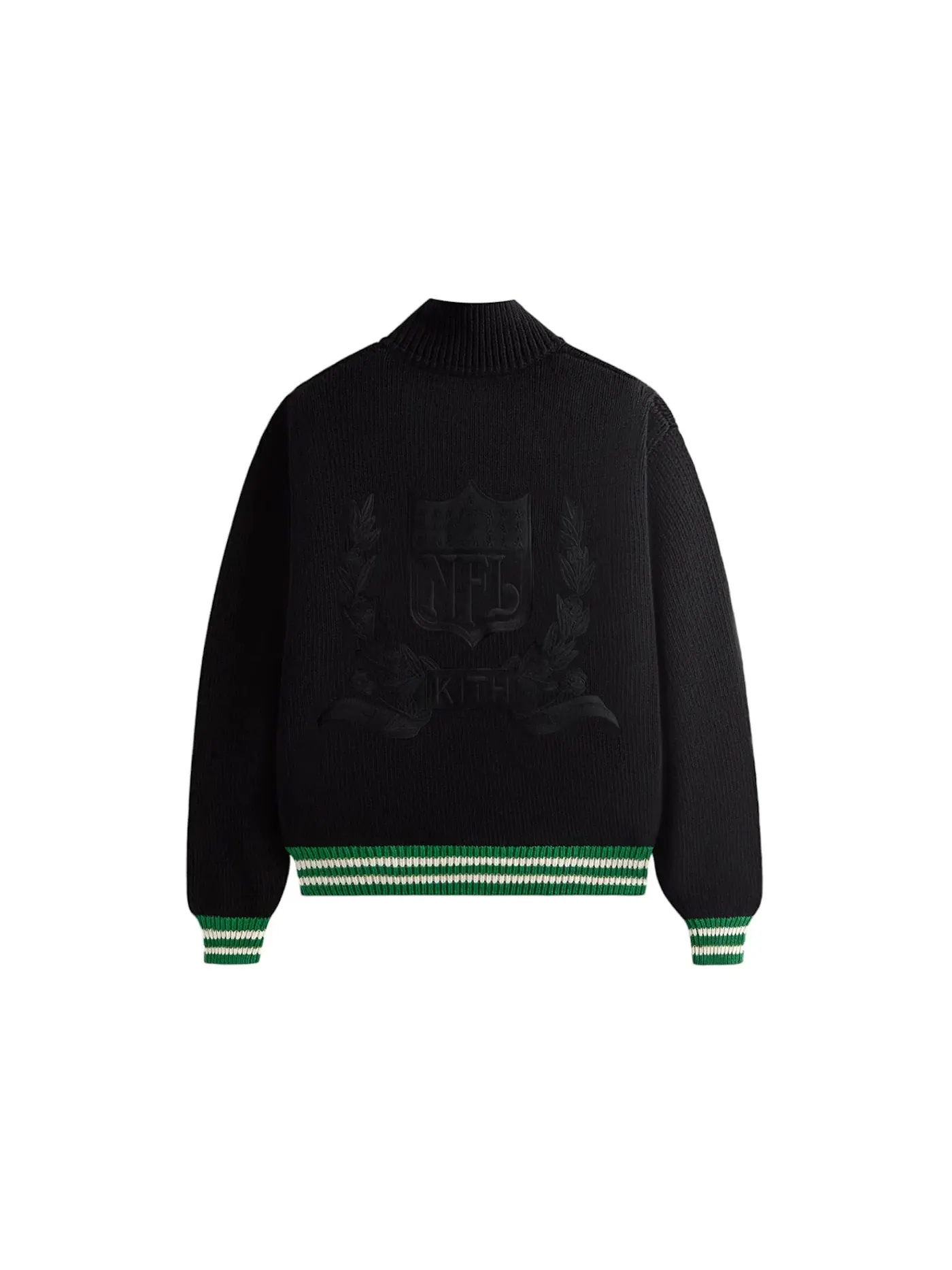 Мужская куртка из футера с принтом Kith x NFL 47 Jets Wyona Full Zip Sweater — изображение 2 из 2, черный
