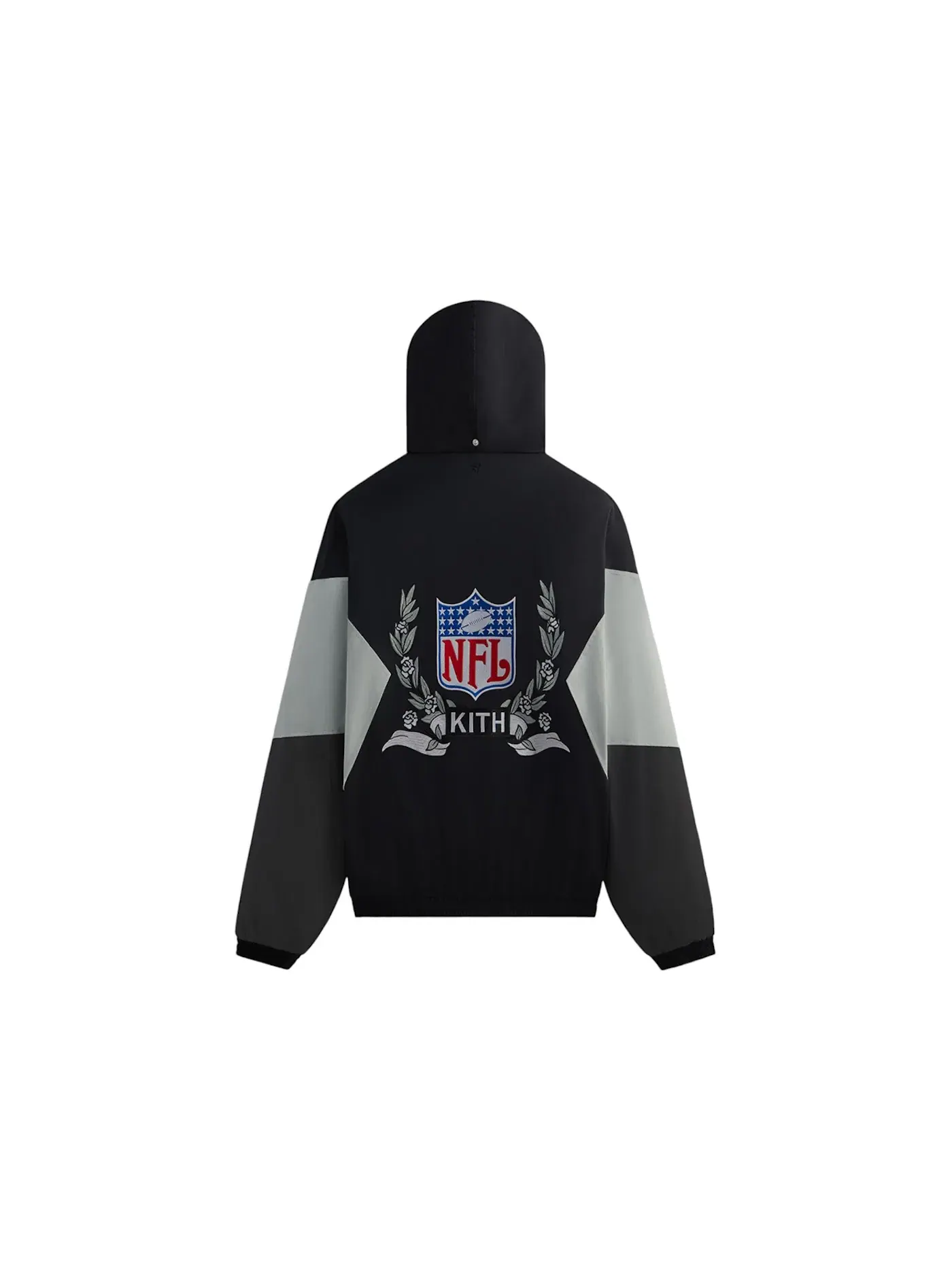 Мужская куртка-анорак с капюшоном Kith x NFL 47 Raiders Quarter Zip Anorak With Hood Kith — изображение 2 из 2, черный