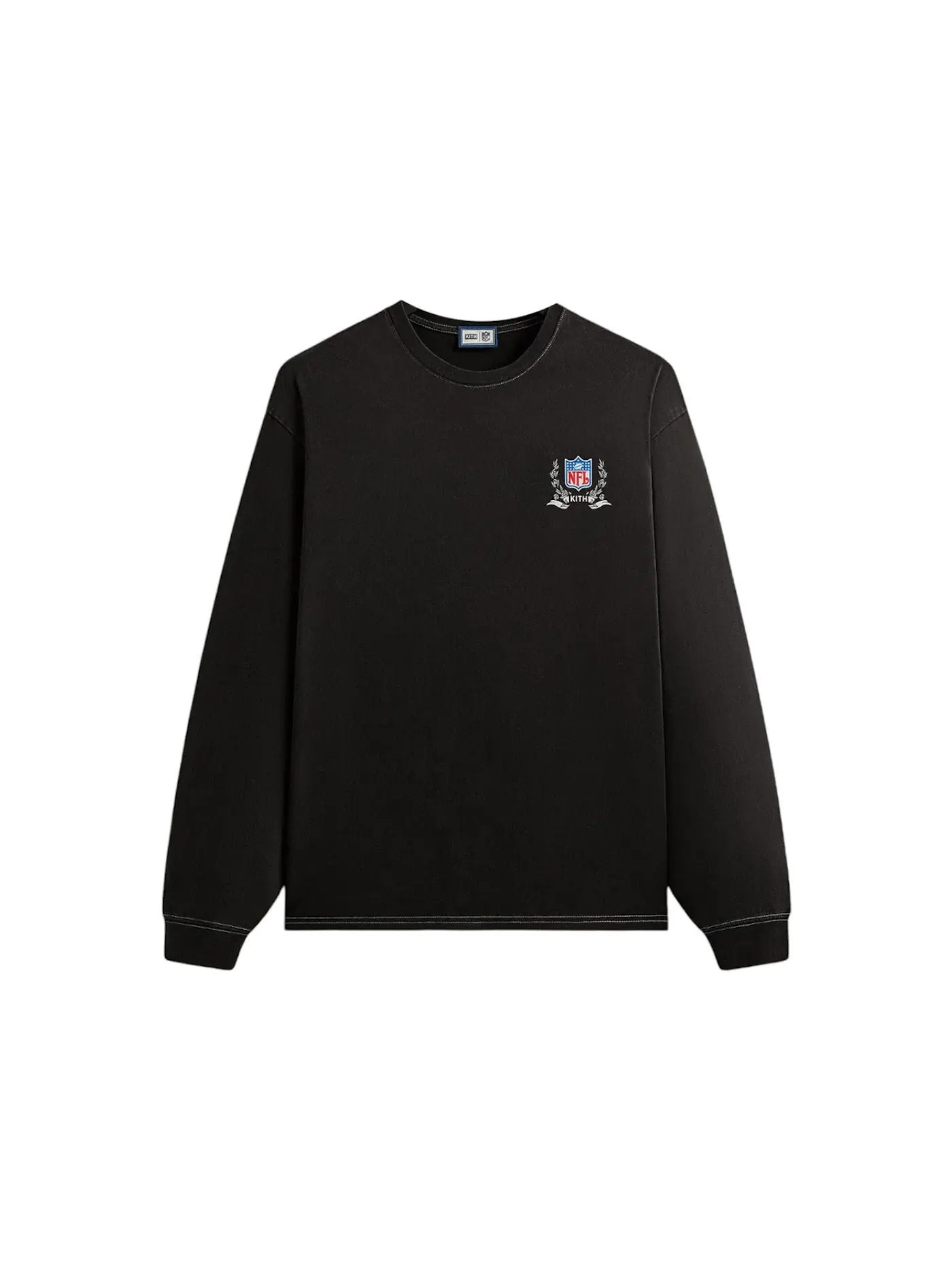 Мужская футболка с длинным рукавом Kith x NFL 47 Raiders Vintage Long Sleeve Tee — изображение 1 из 2, черный