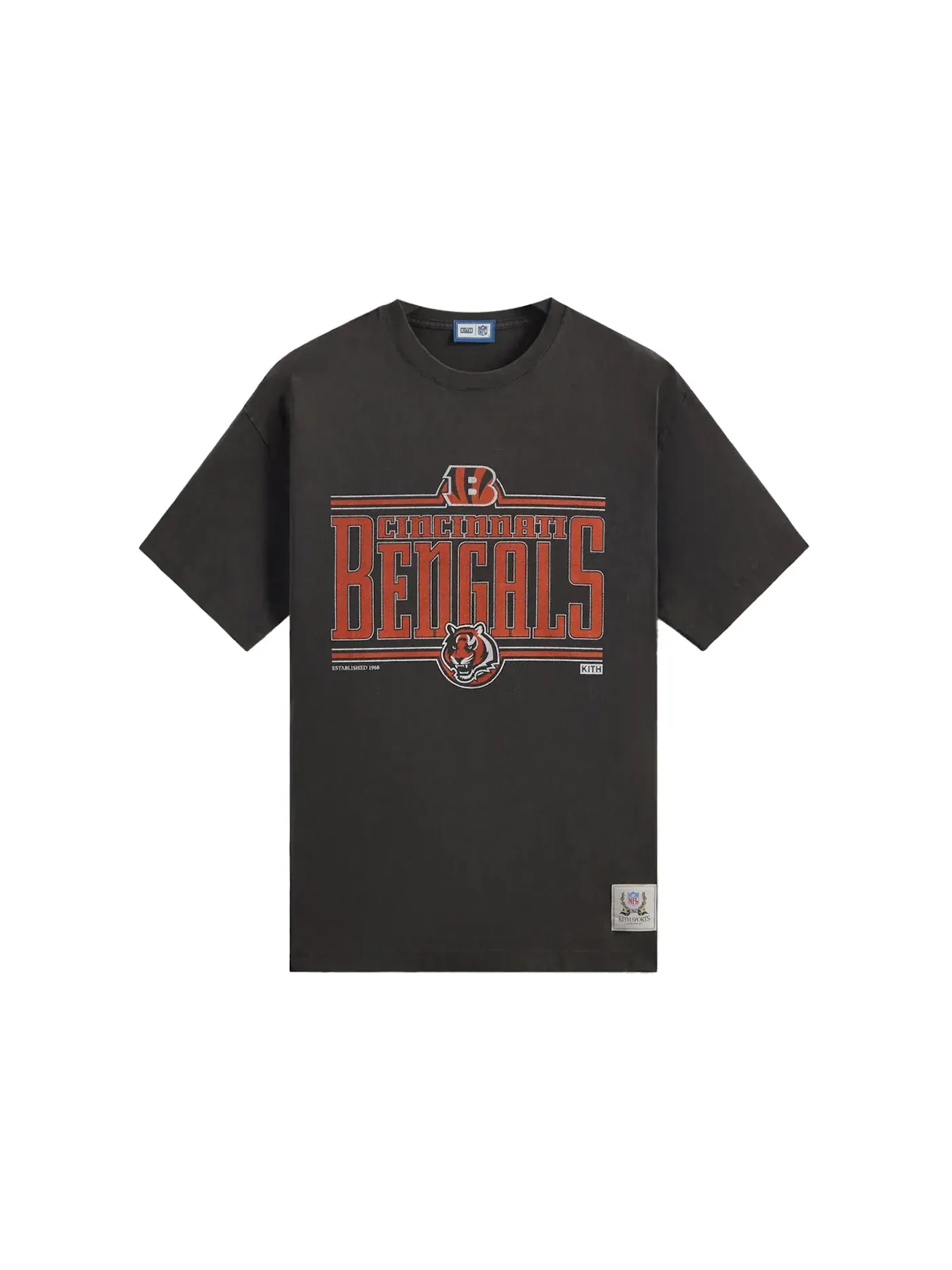 Мужская футболка с принтом Kith x NFL Bengals Vintage Tee Kith — изображение 1 из 2, черный
