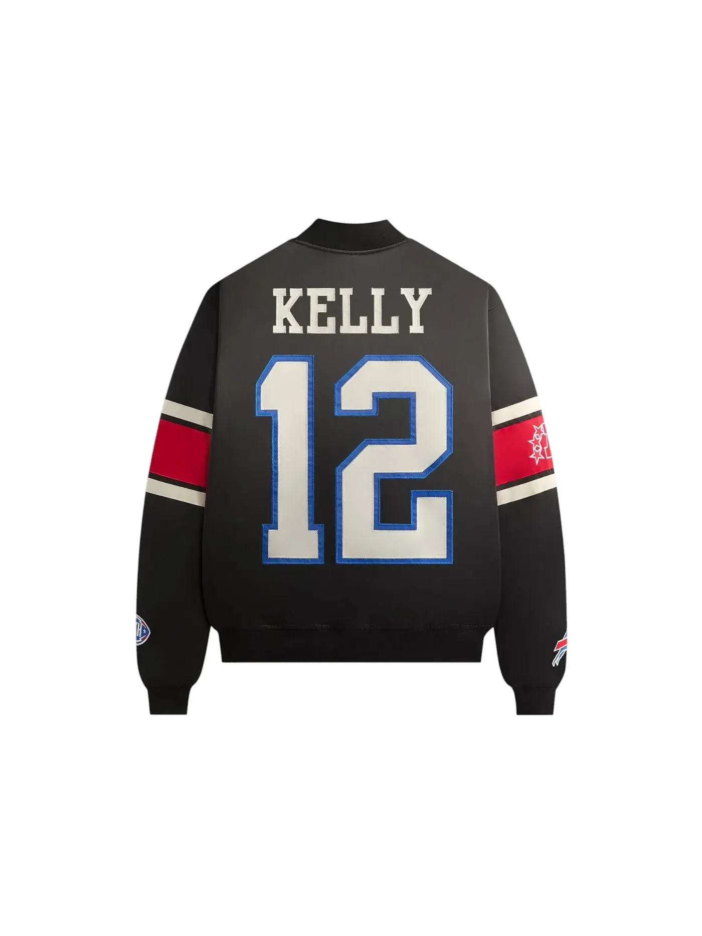 Мужская куртка-бомбер из сатина Kith x NFL Buffalo Bills — изображение 2 из 2, черный