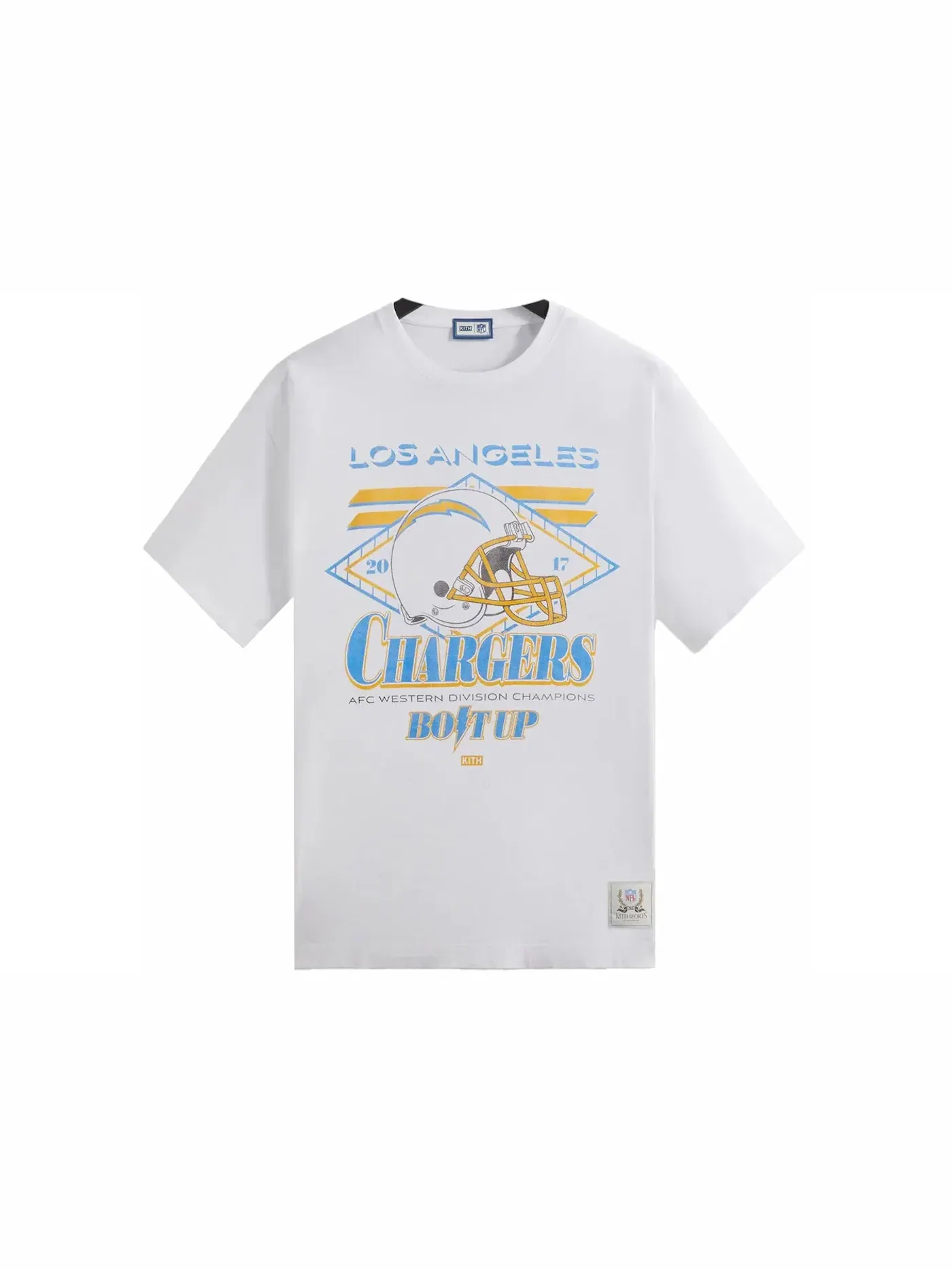 Мужская футболка с принтом Kith x NFL Chargers Vintage Tee Kith — изображение 1 из 2, белый