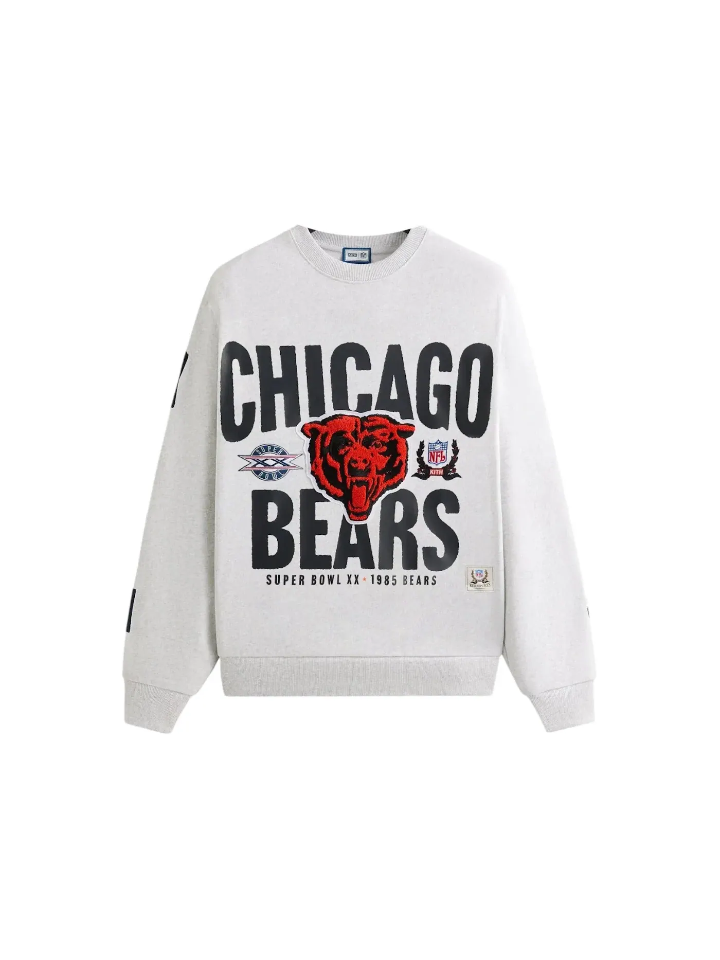 Мужской свитшот с принтом Vintage Kith x NFL Chicago Bears 1985 Kith — изображение 1 из 2, светлый серый
