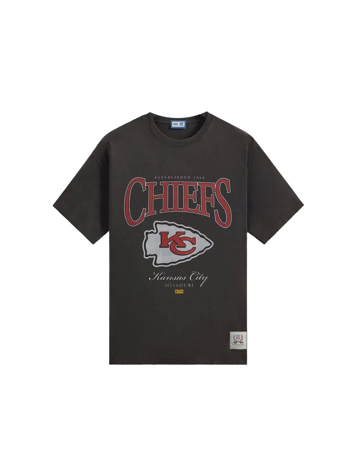 Мужская футболка с принтом Kith x NFL Chiefs Vintage Tee Kith — изображение 1 из 2, черный