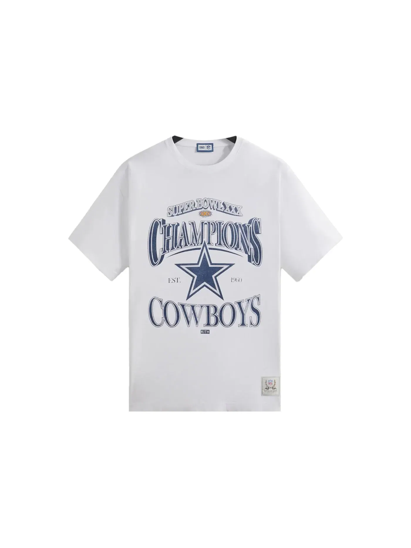 Мужская футболка с принтом Kith x NFL Cowboys Vintage Tee — изображение 1 из 1, белый