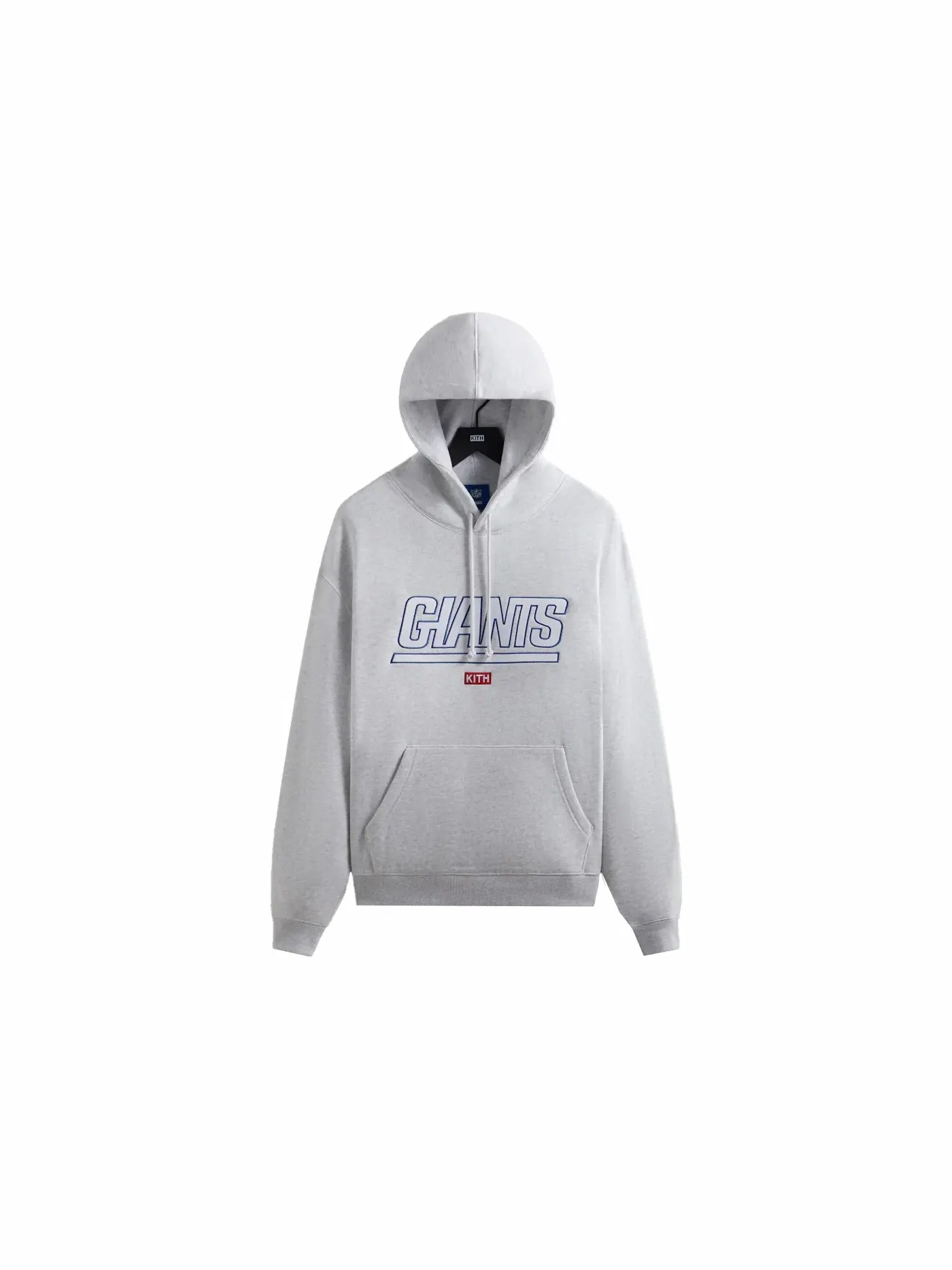 Мужское худи с вышивкой Kith x NFL Giants Laurel Hoodie Kith — изображение 1 из 2, светлый серый