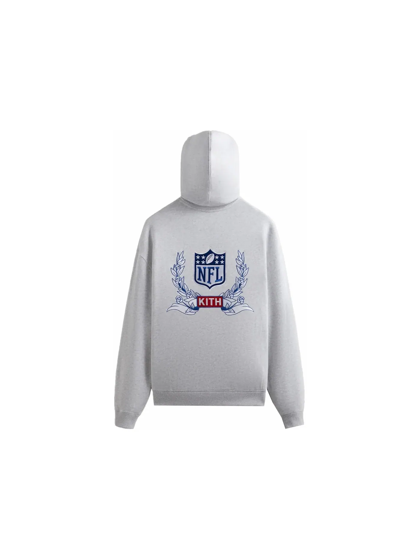 Мужское худи с вышивкой Kith x NFL Giants Laurel Hoodie Kith — изображение 2 из 2, светлый серый