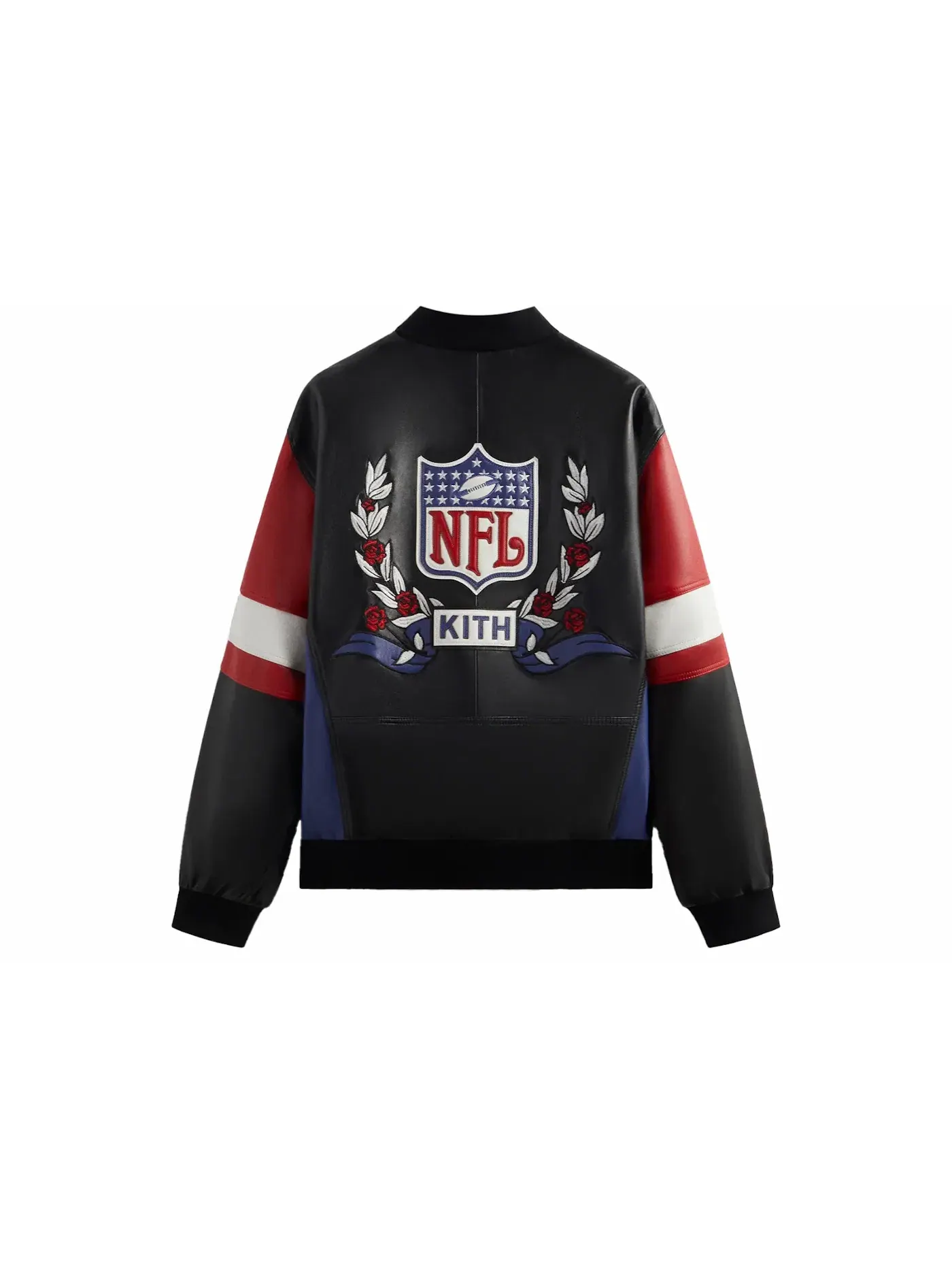 Мужская кожаная куртка с принтом Kith x NFL Giants Jacket, Current — изображение 2 из 2