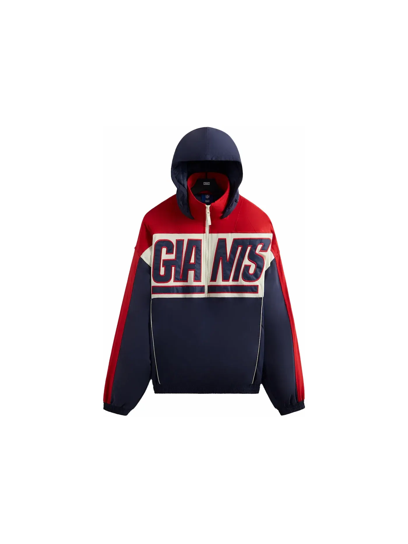 Мужская куртка-ветровка с капюшоном Kith x NFL Giants Quarter Zip Anorak — изображение 1 из 2, ночной