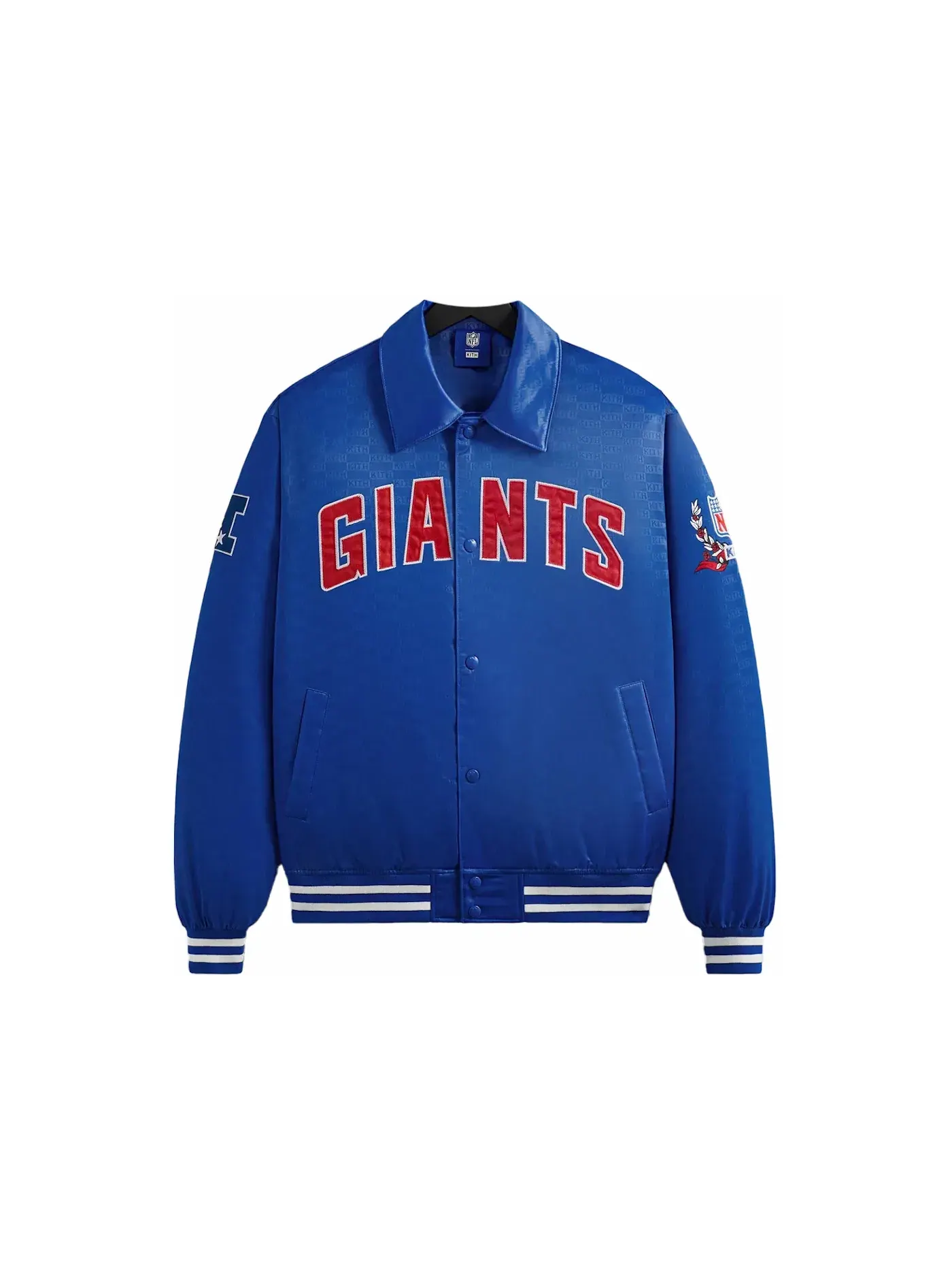 Мужская сатиновая бомбер-куртка с принтом Kith X NFL Giants, Current — изображение 1 из 2