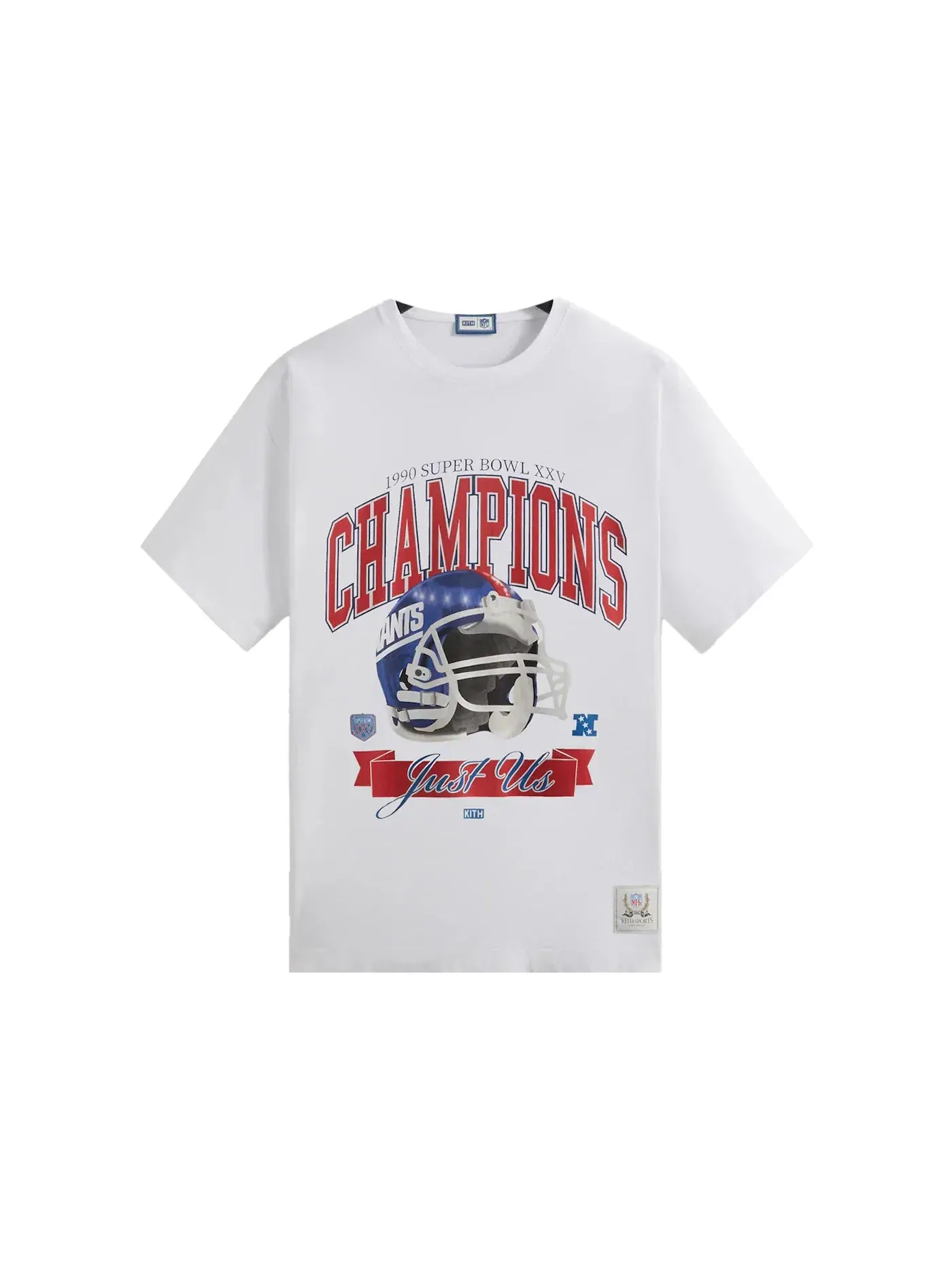 Мужская футболка с принтом Kith x NFL Giants Super Bowl Vintage Tee Kith — изображение 1 из 1, белый