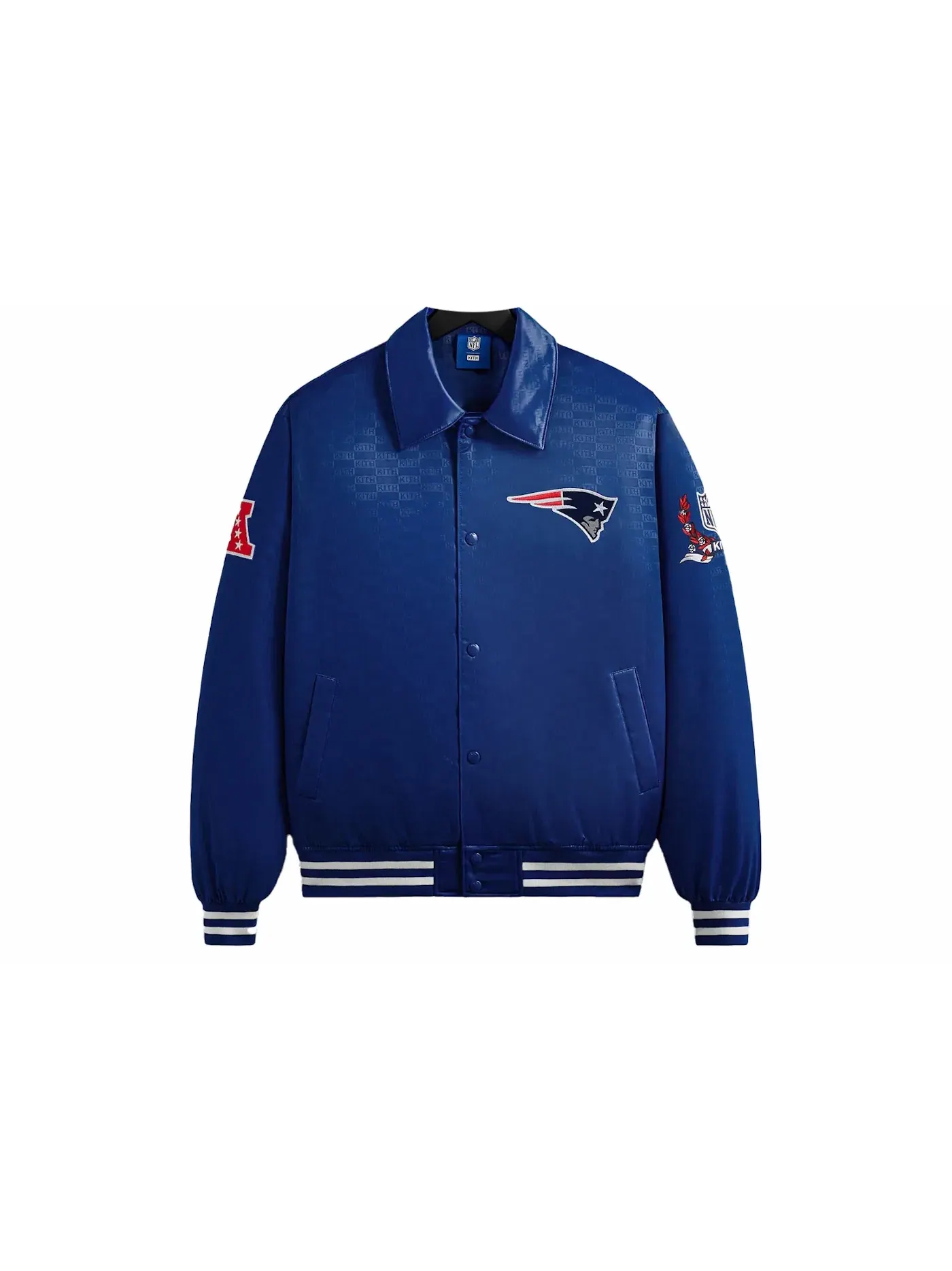 Мужская куртка-бомбер из сатина с принтом Kith x NFL Patriots Action — изображение 1 из 2